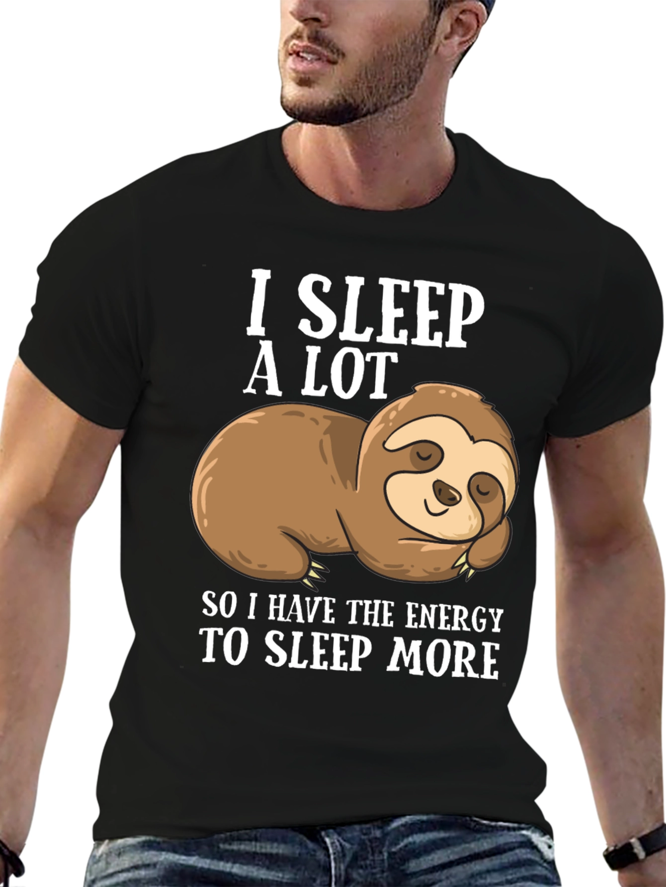 Funny Sloth T-Shirt - I Sleep A Lot