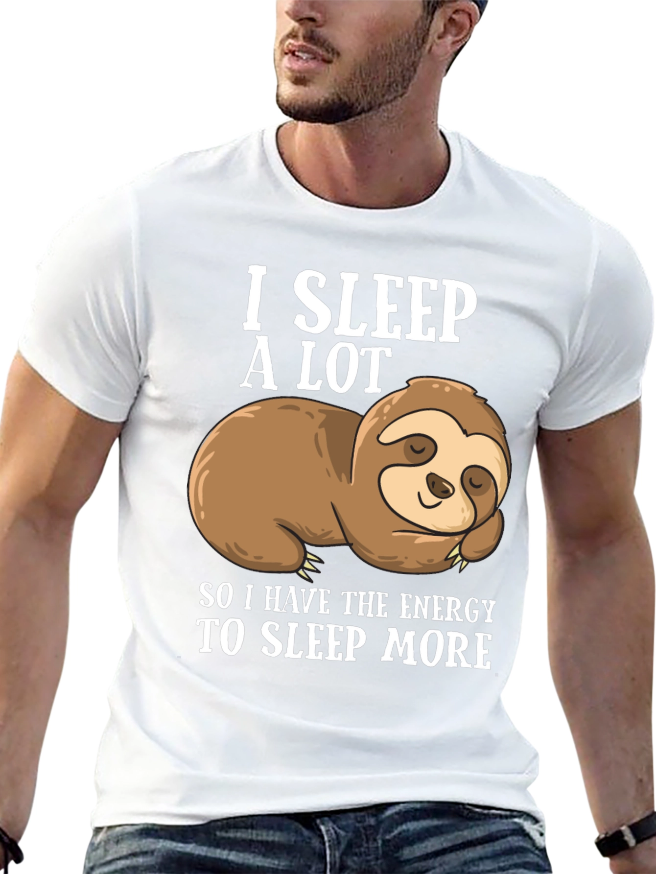 Funny Sloth T-Shirt - I Sleep A Lot