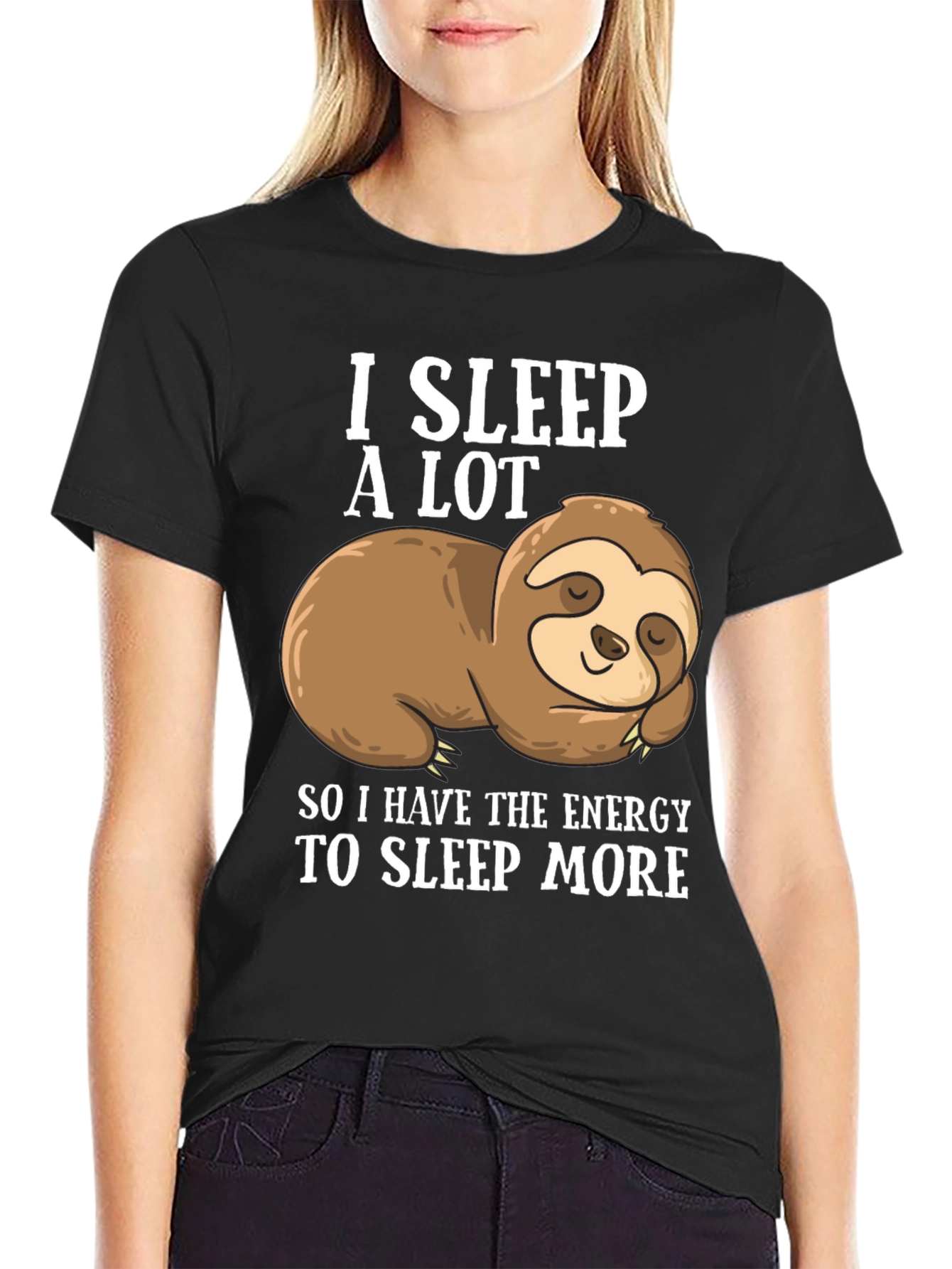 Funny Sloth T-Shirt - I Sleep A Lot