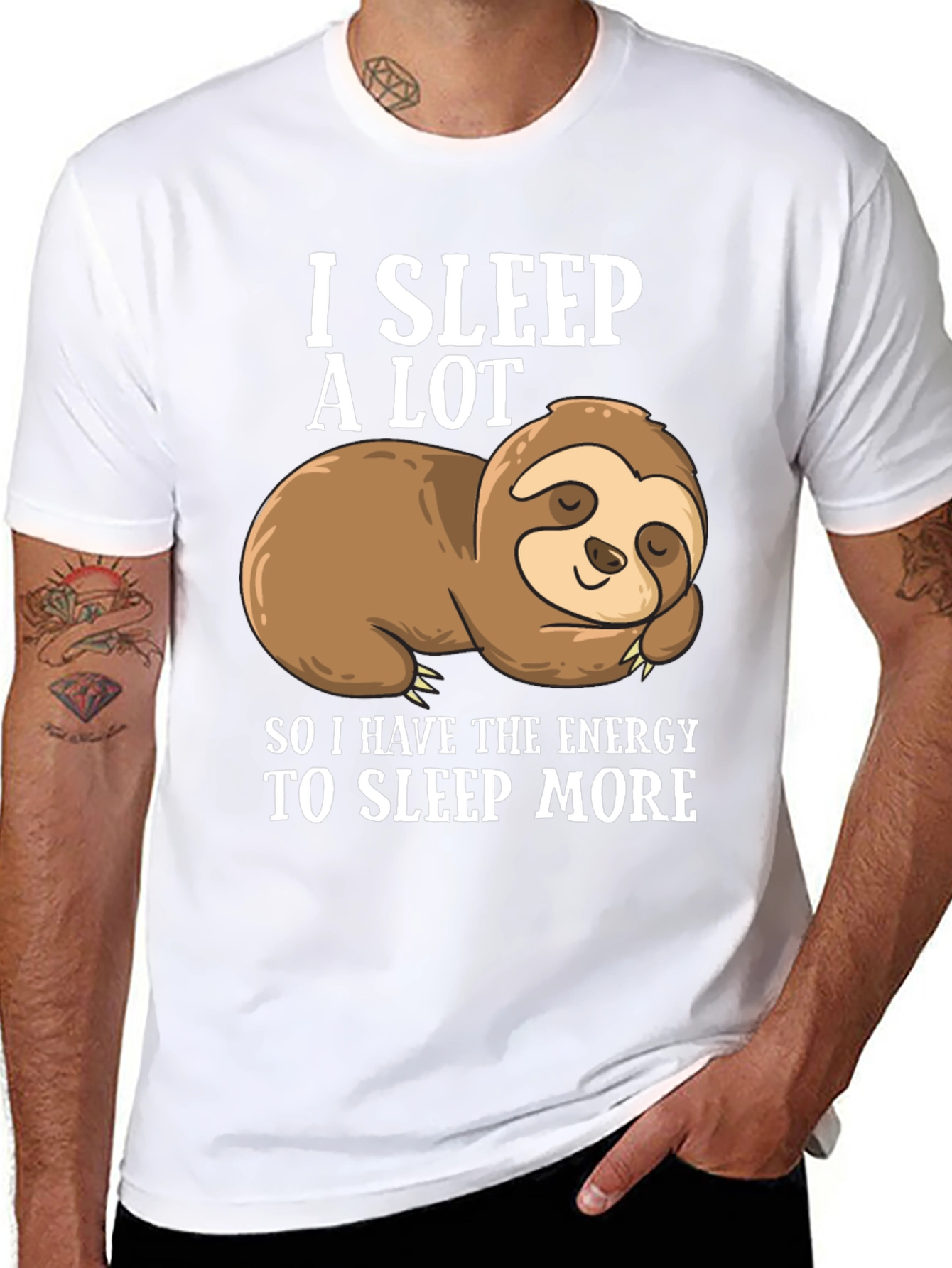 Funny Sloth T-Shirt - I Sleep A Lot