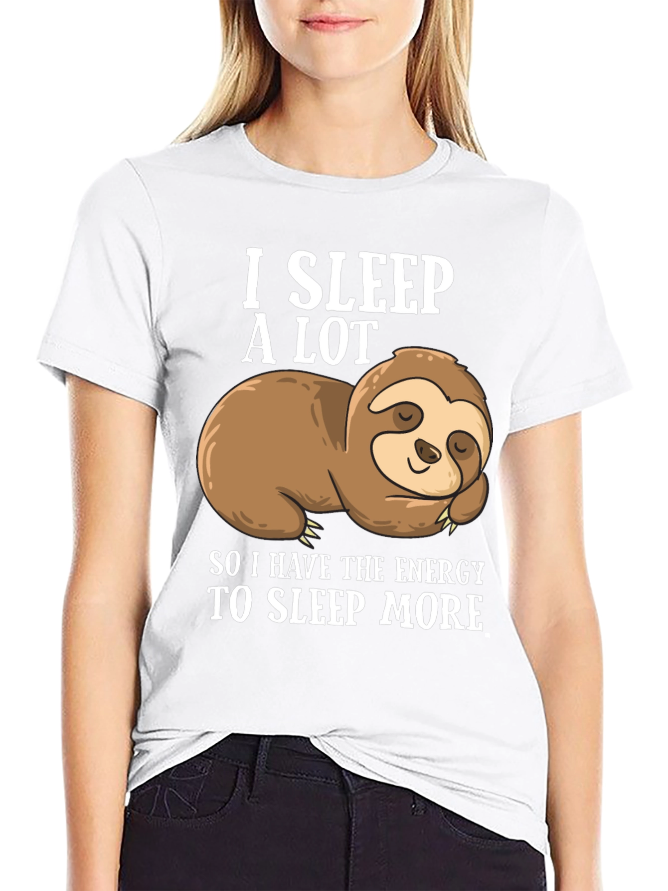 Funny Sloth T-Shirt - I Sleep A Lot