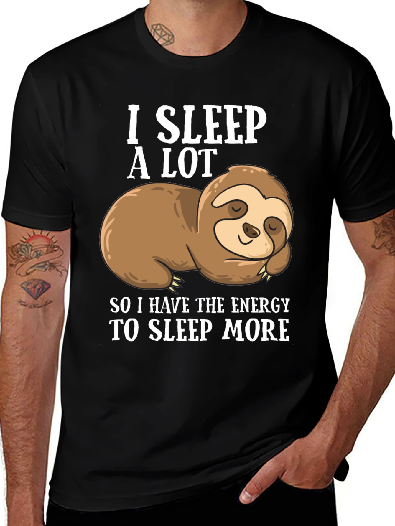 Funny Sloth T-Shirt - I Sleep A Lot