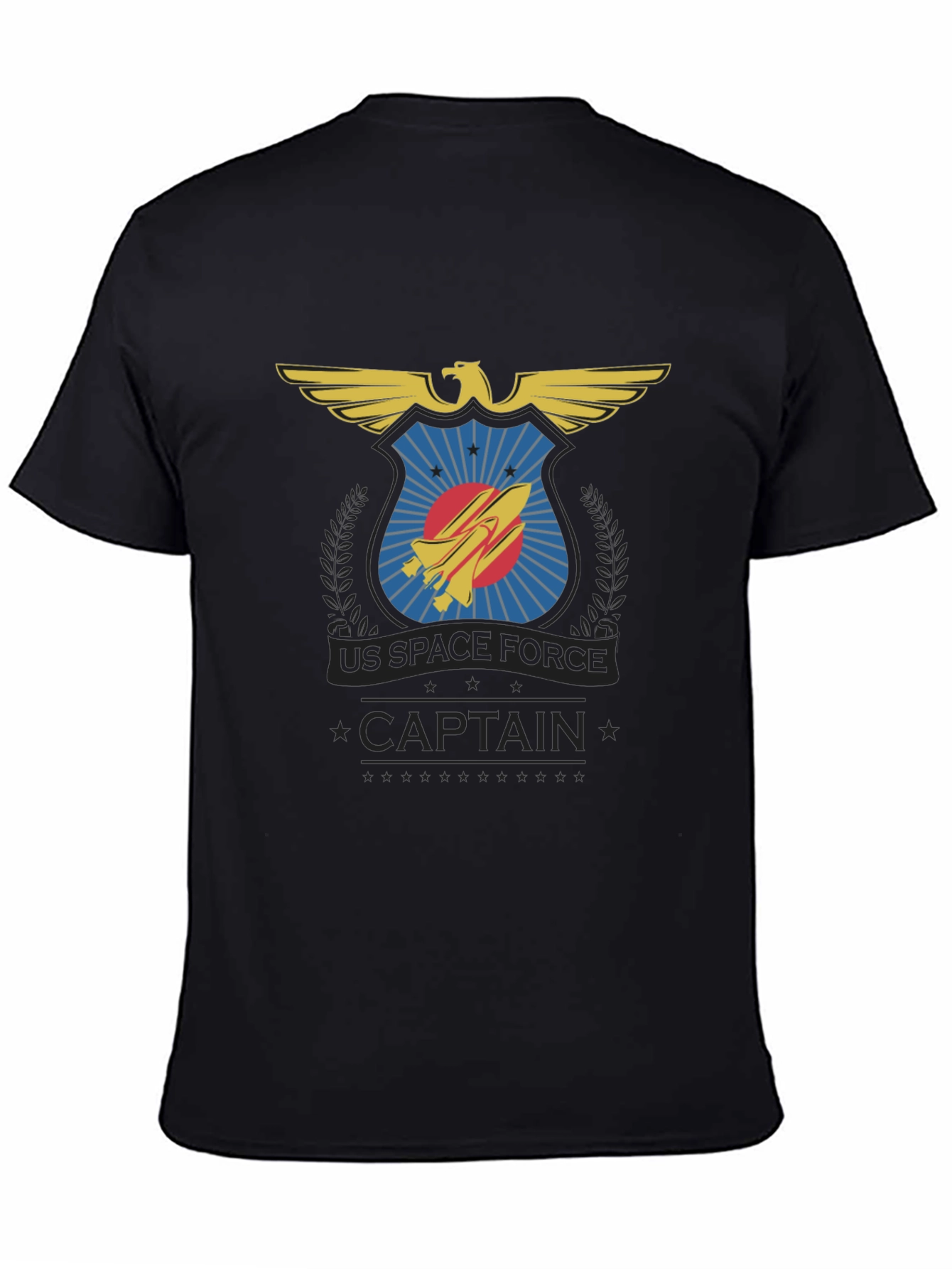 US Space Force Captain T-Shirt - Black