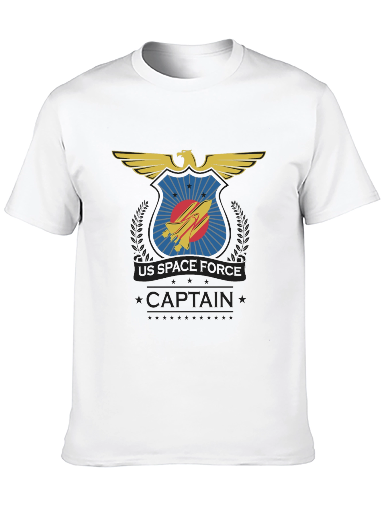 US Space Force Captain T-Shirt - Black