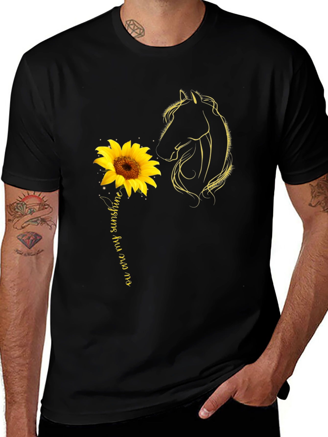 Sunflower Horse T-Shirt - You are my Sunshine