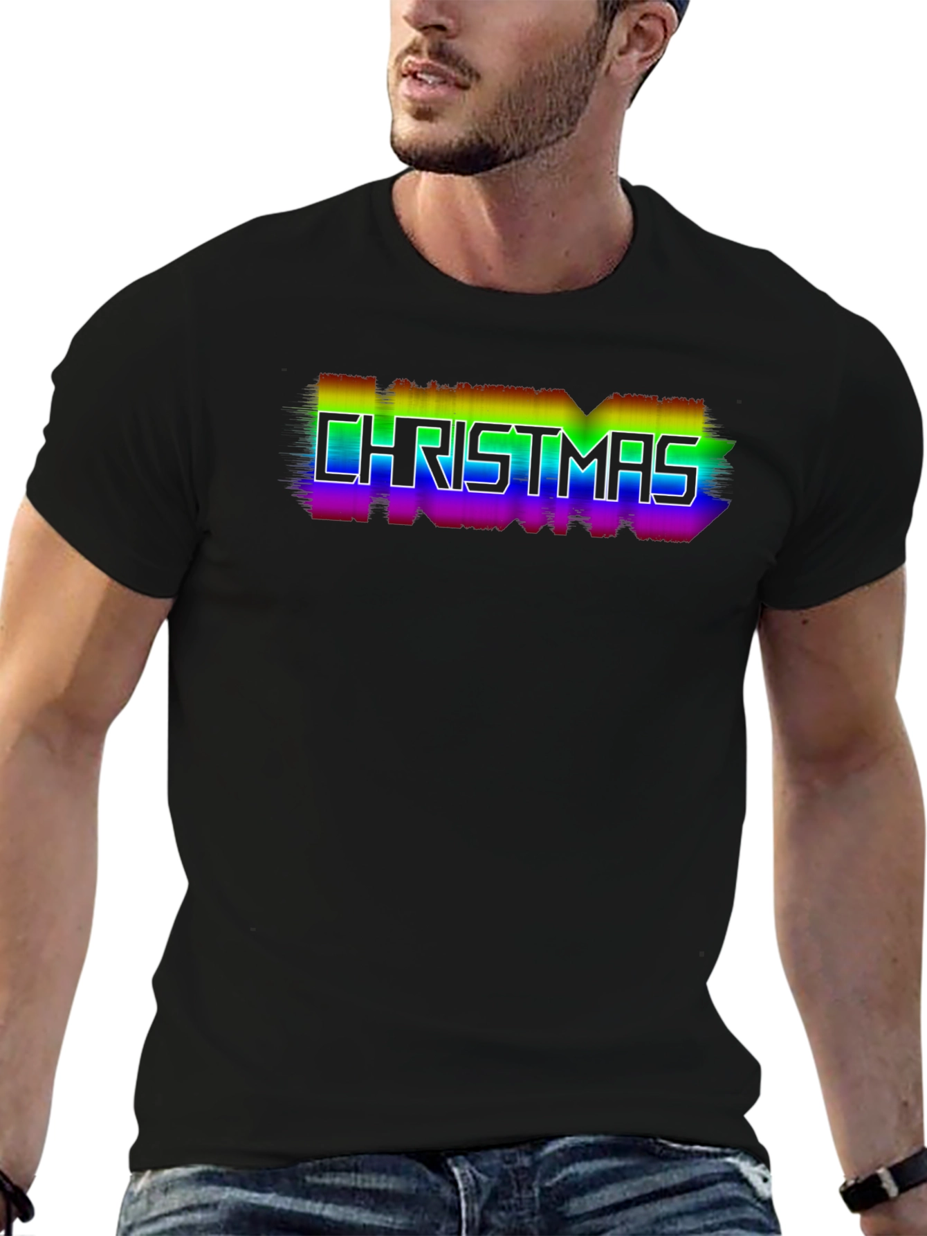 Rainbow Christmas T-Shirt - Festive Holiday Style