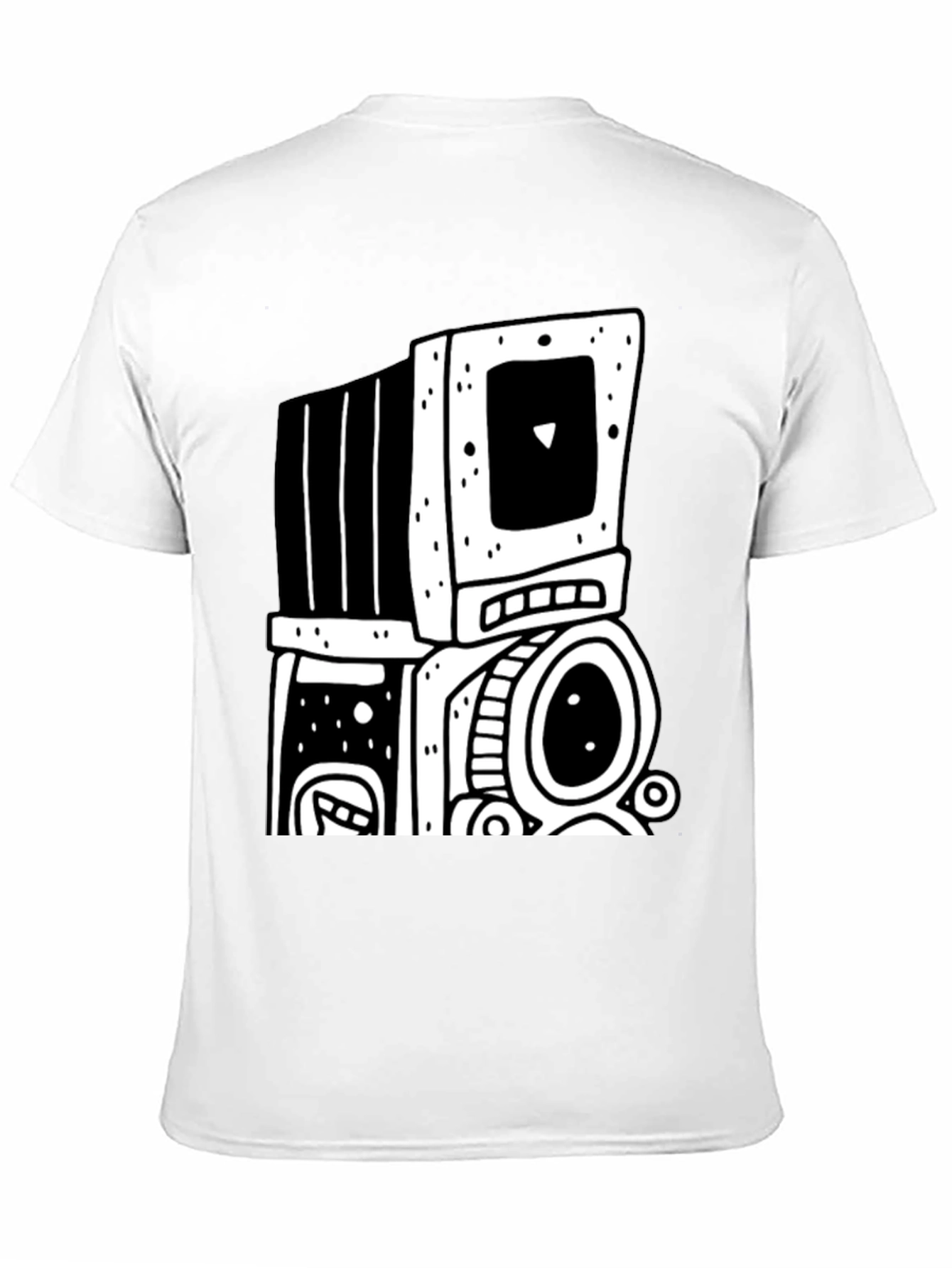 Retro Computer Black Graphic T-Shirt