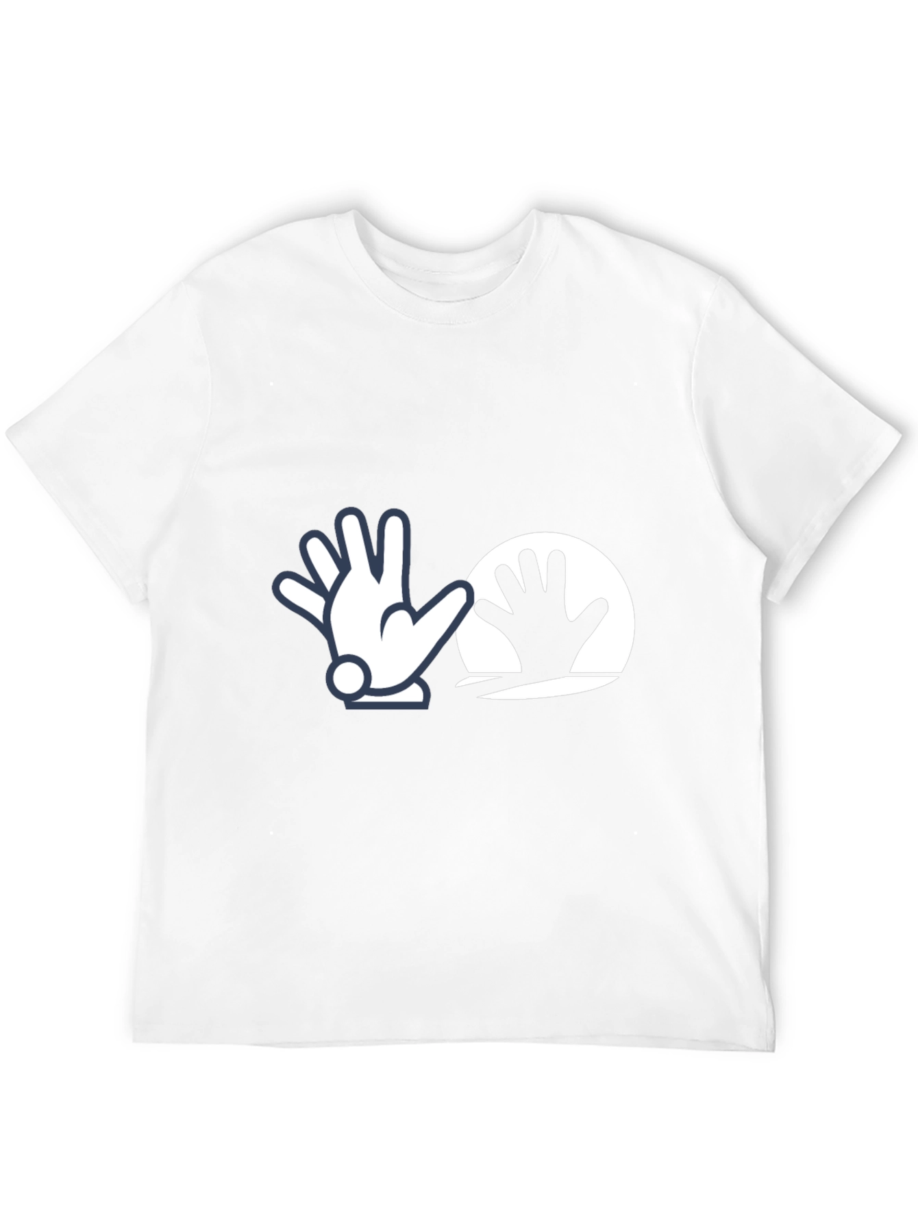 Funny Cartoon Hand Graphic Tee - Black Cotton Shirt