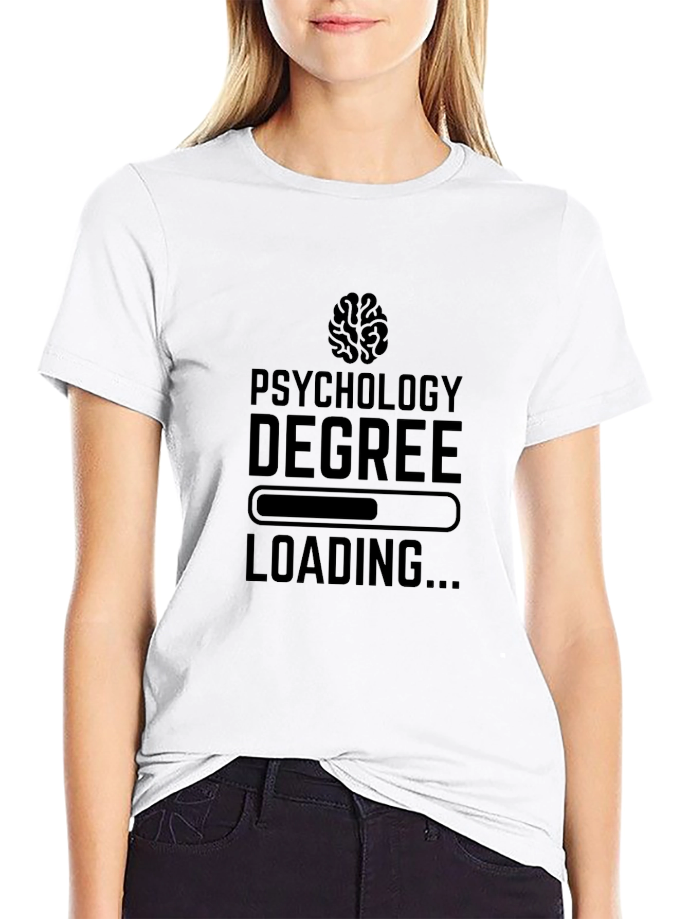 Psychology Degree Loading Black T-Shirt