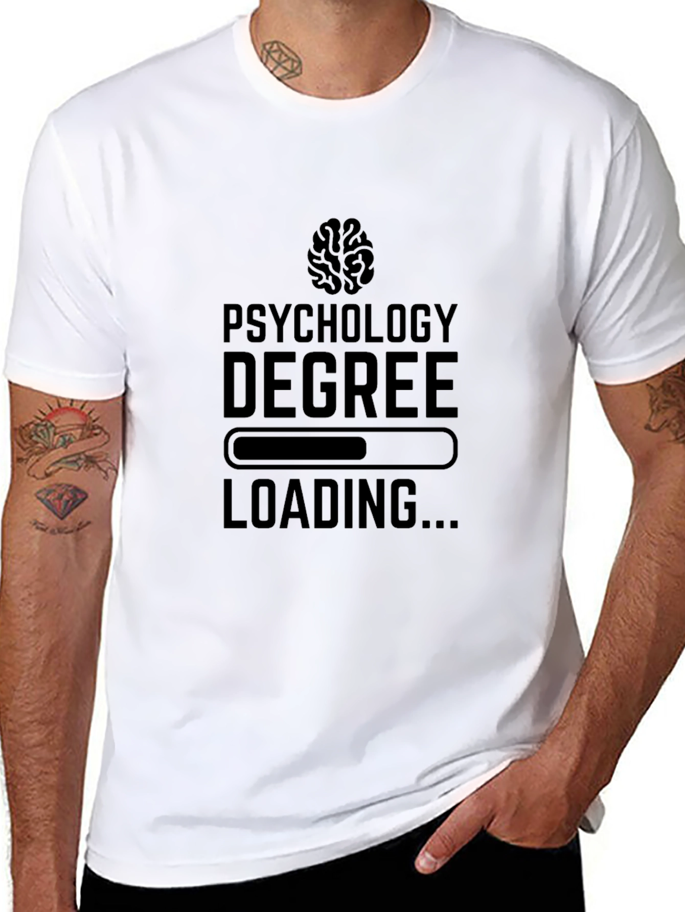Psychology Degree Loading Black T-Shirt