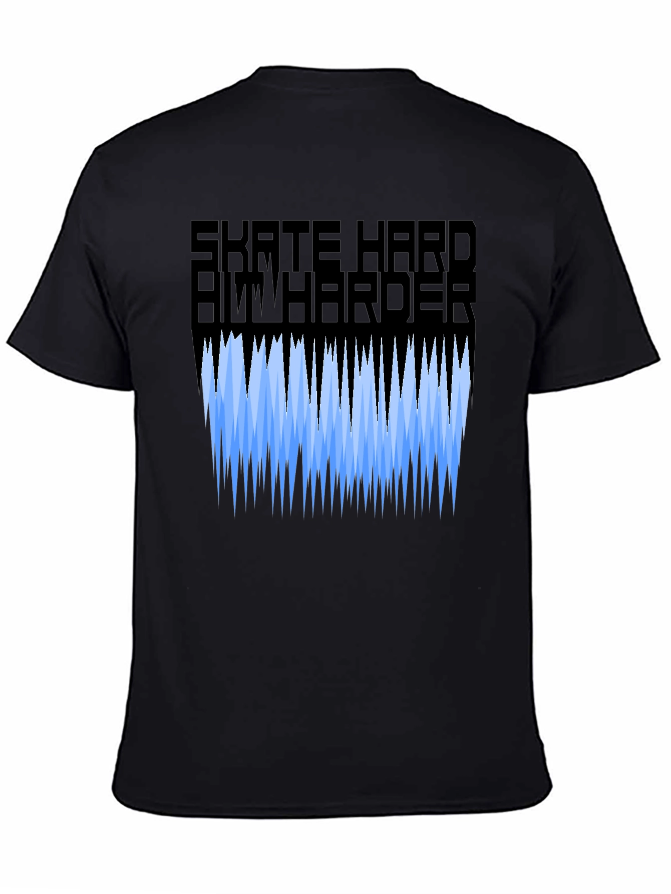 Skate Hard Aim Harder Graphic Tee - Black T-Shirt