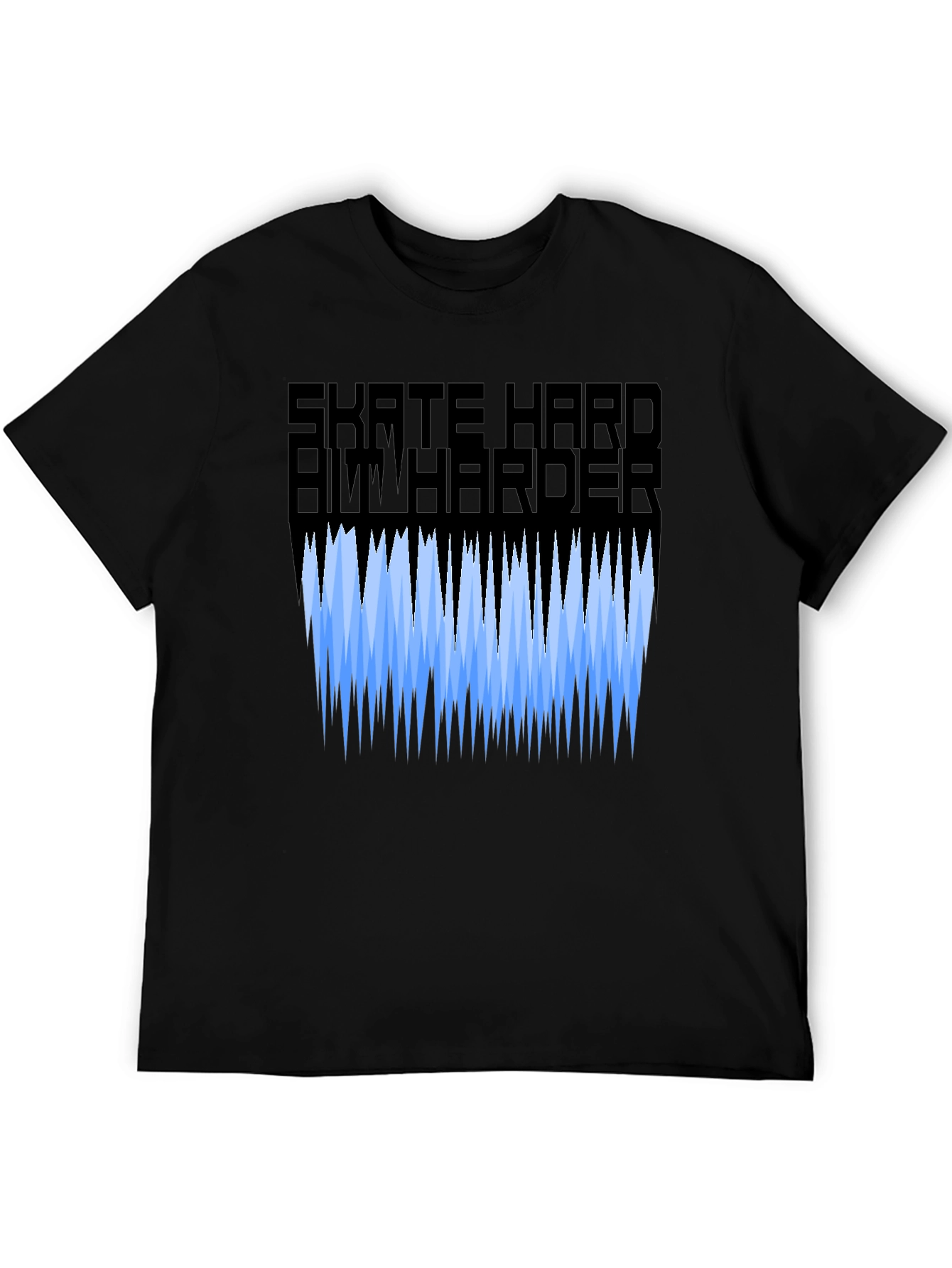 Skate Hard Aim Harder Graphic Tee - Black T-Shirt