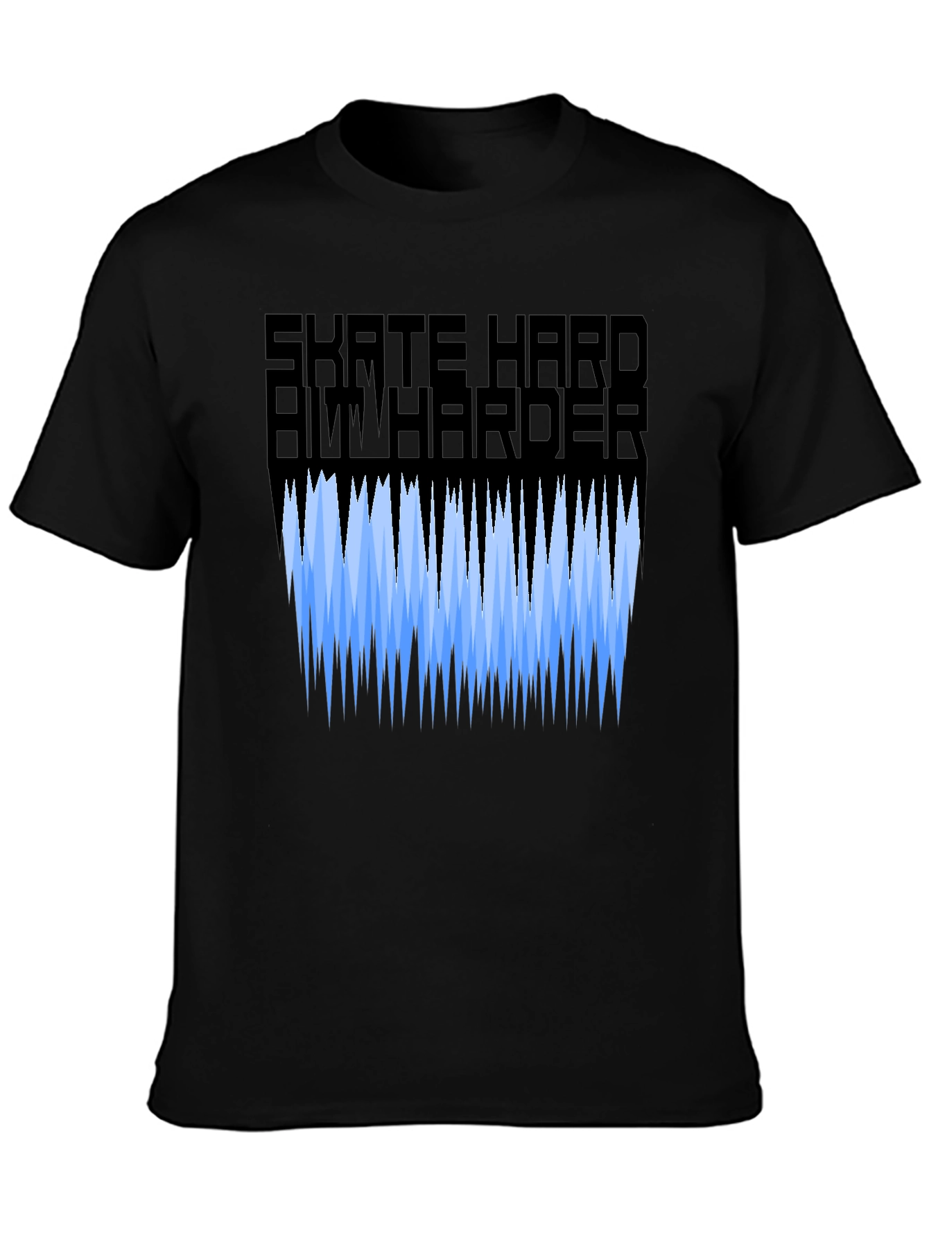 Skate Hard Aim Harder Graphic Tee - Black T-Shirt