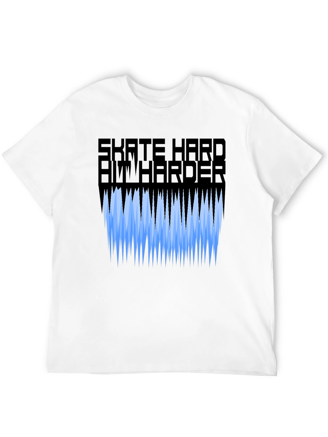 Skate Hard Aim Harder Graphic Tee - Black T-Shirt