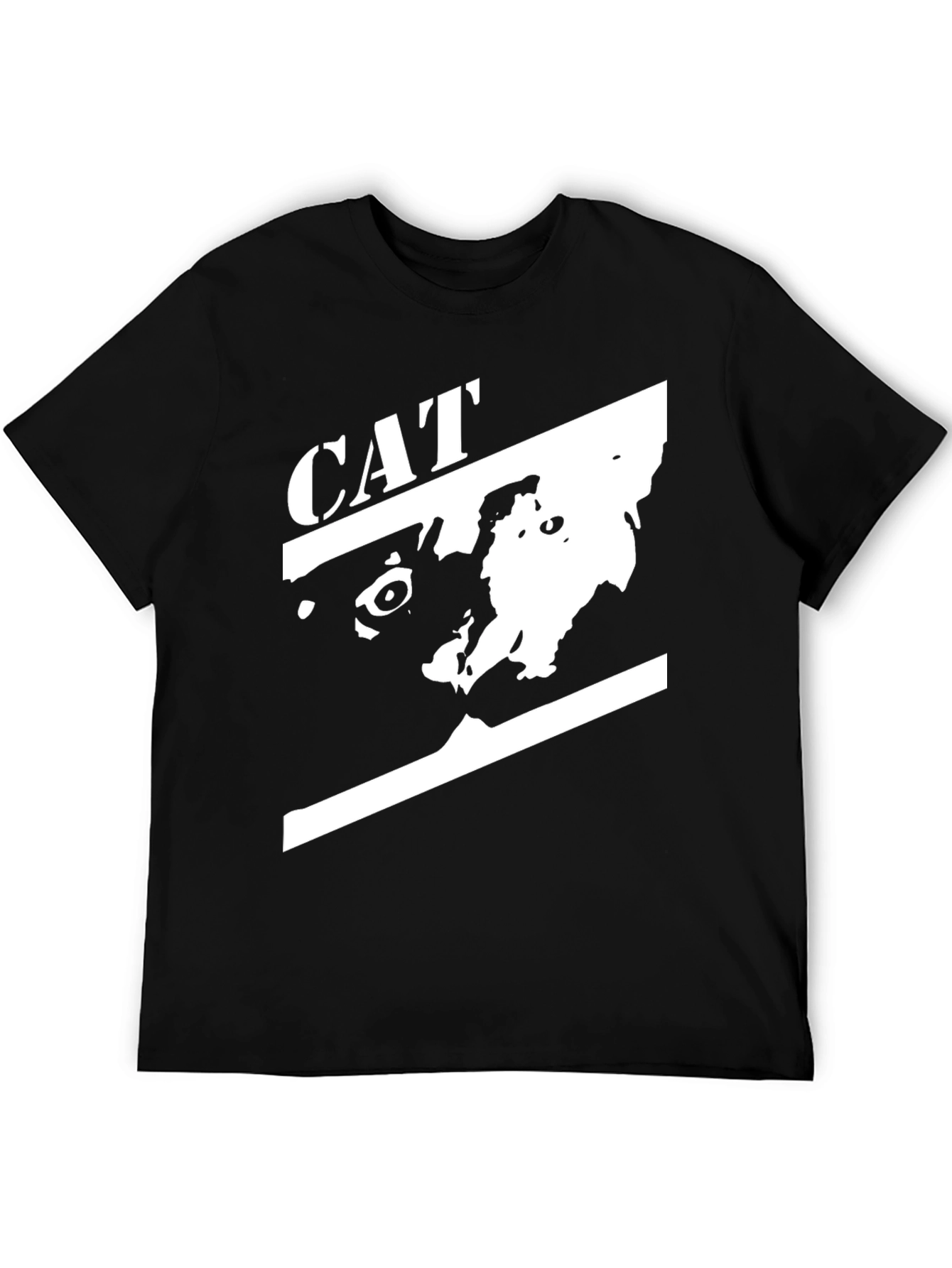 CAT Graphic Tee - Cool Black Cotton T-Shirt