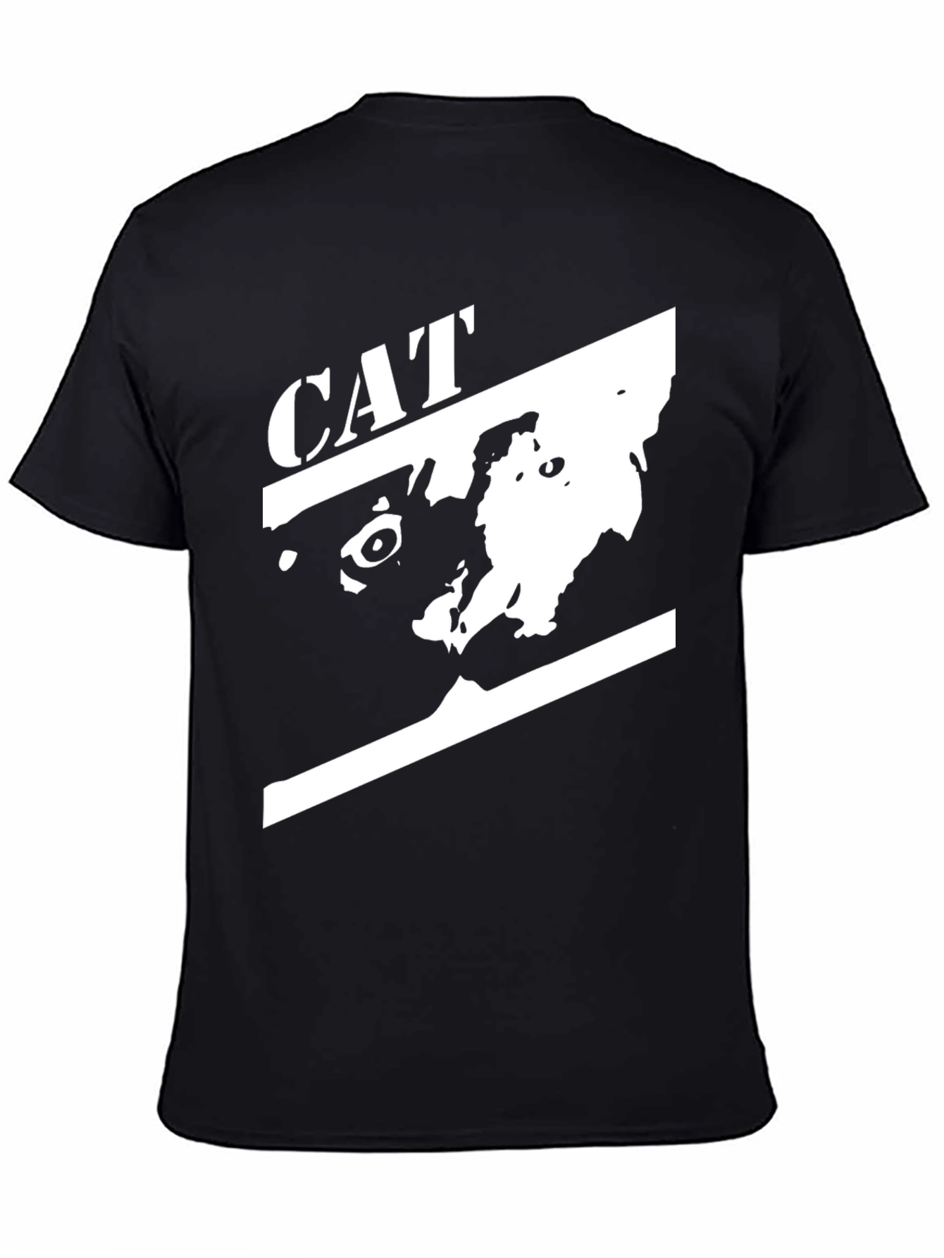 CAT Graphic Tee - Cool Black Cotton T-Shirt