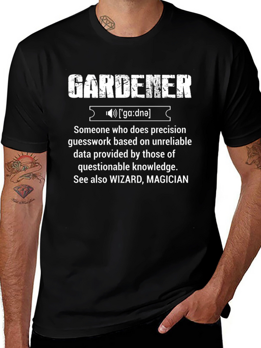 Gardener Definition Black T-Shirt