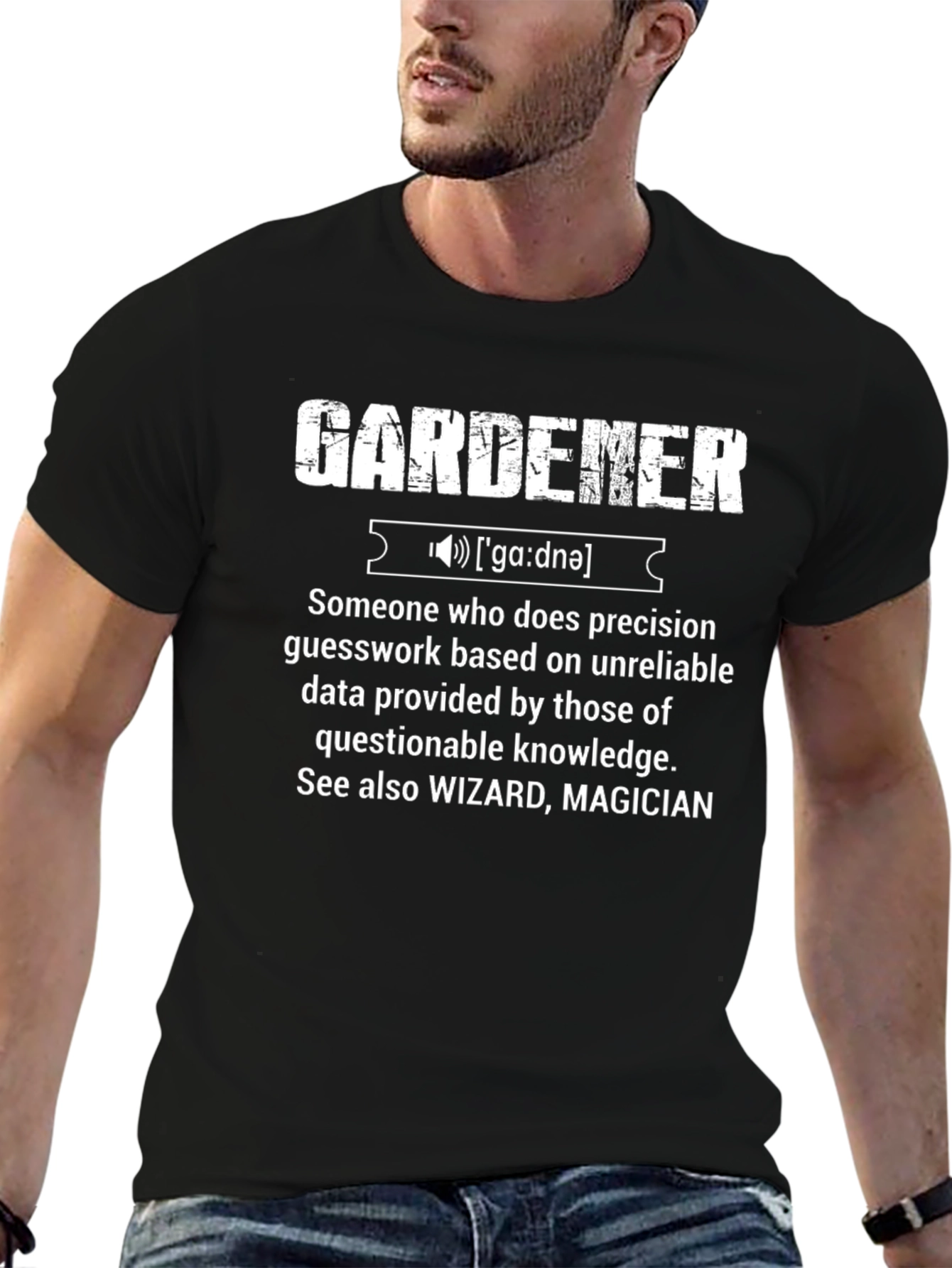 Gardener Definition Black T-Shirt