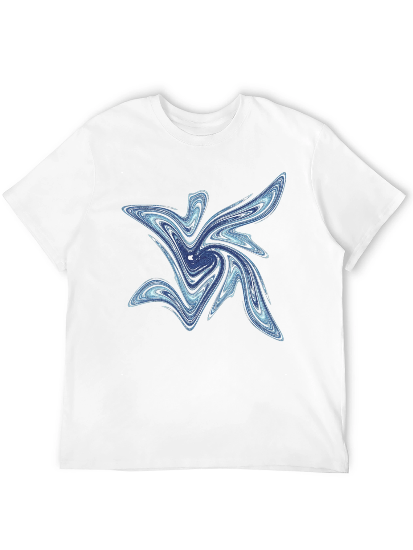 Abstract Swirl Graphic Tee - Mens Black T-Shirt