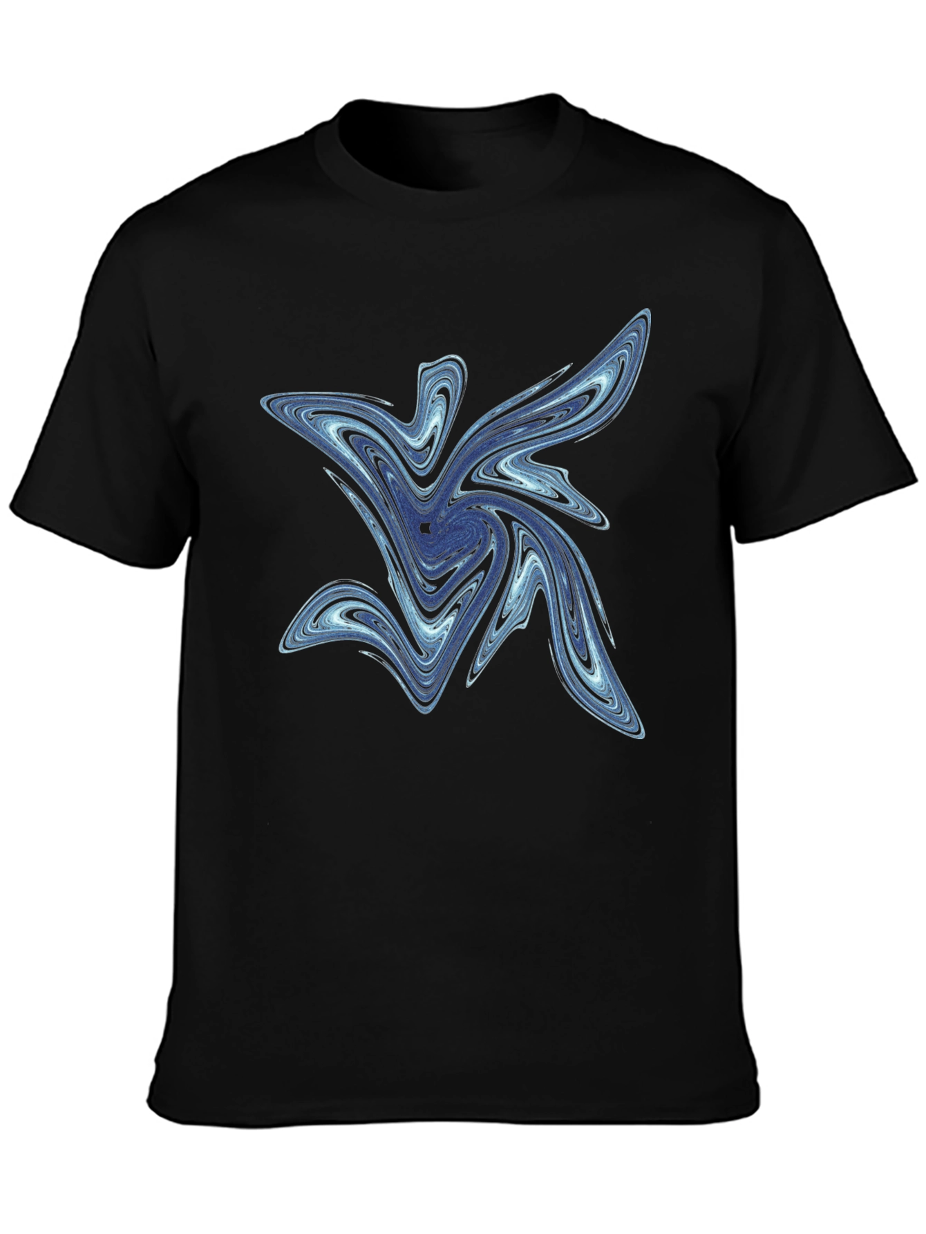 Abstract Swirl Graphic Tee - Mens Black T-Shirt
