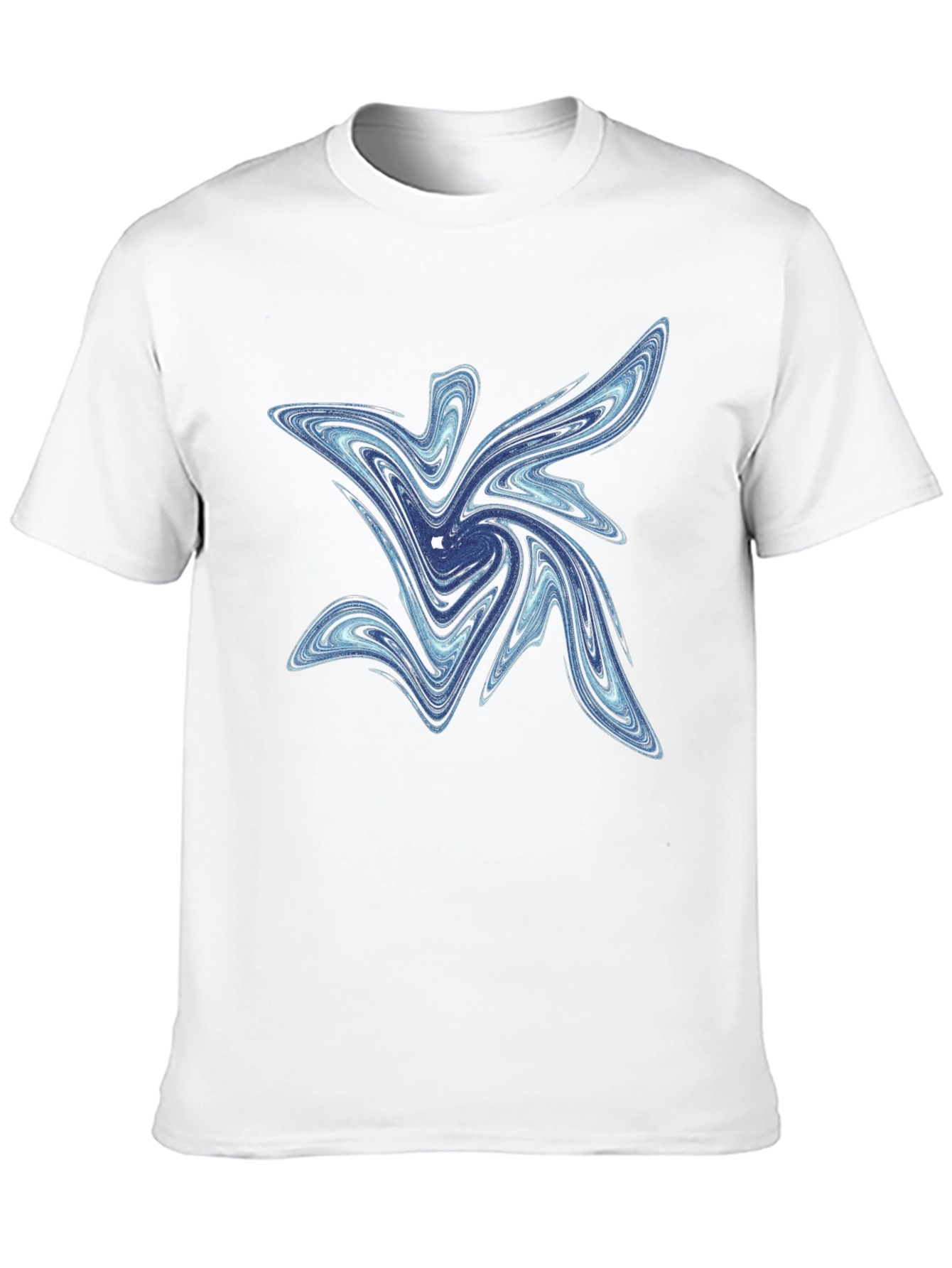 Abstract Swirl Graphic Tee - Mens Black T-Shirt