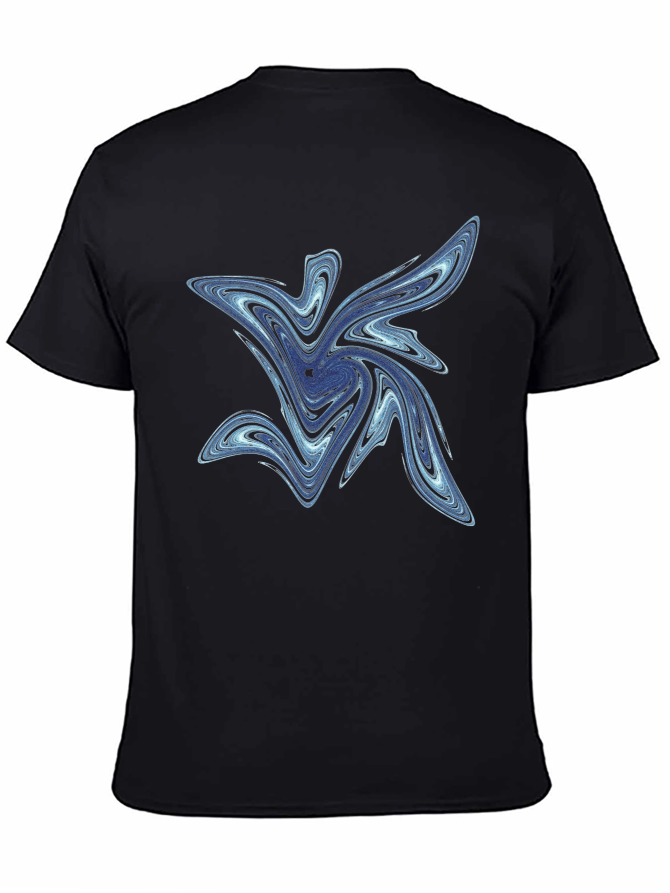 Abstract Swirl Graphic Tee - Mens Black T-Shirt