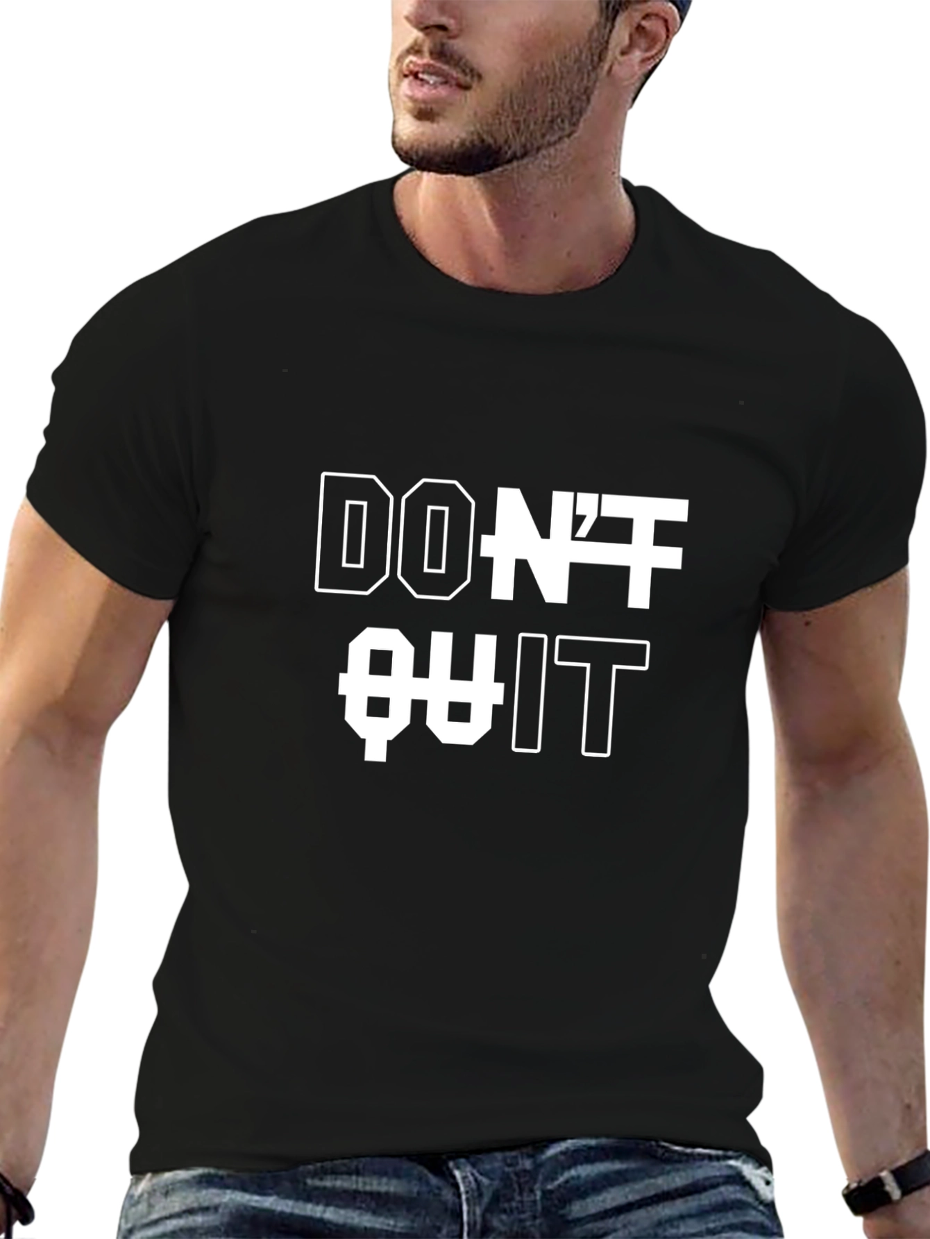 Dont Quit T-Shirt - Motivational Black Tee