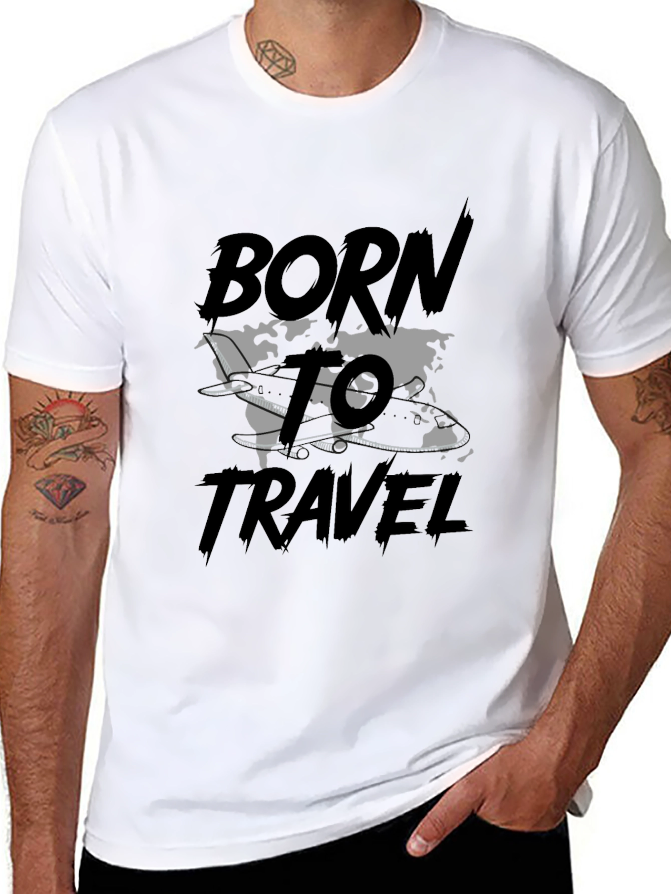 Born to Travel T-Shirt - Wanderlust Design