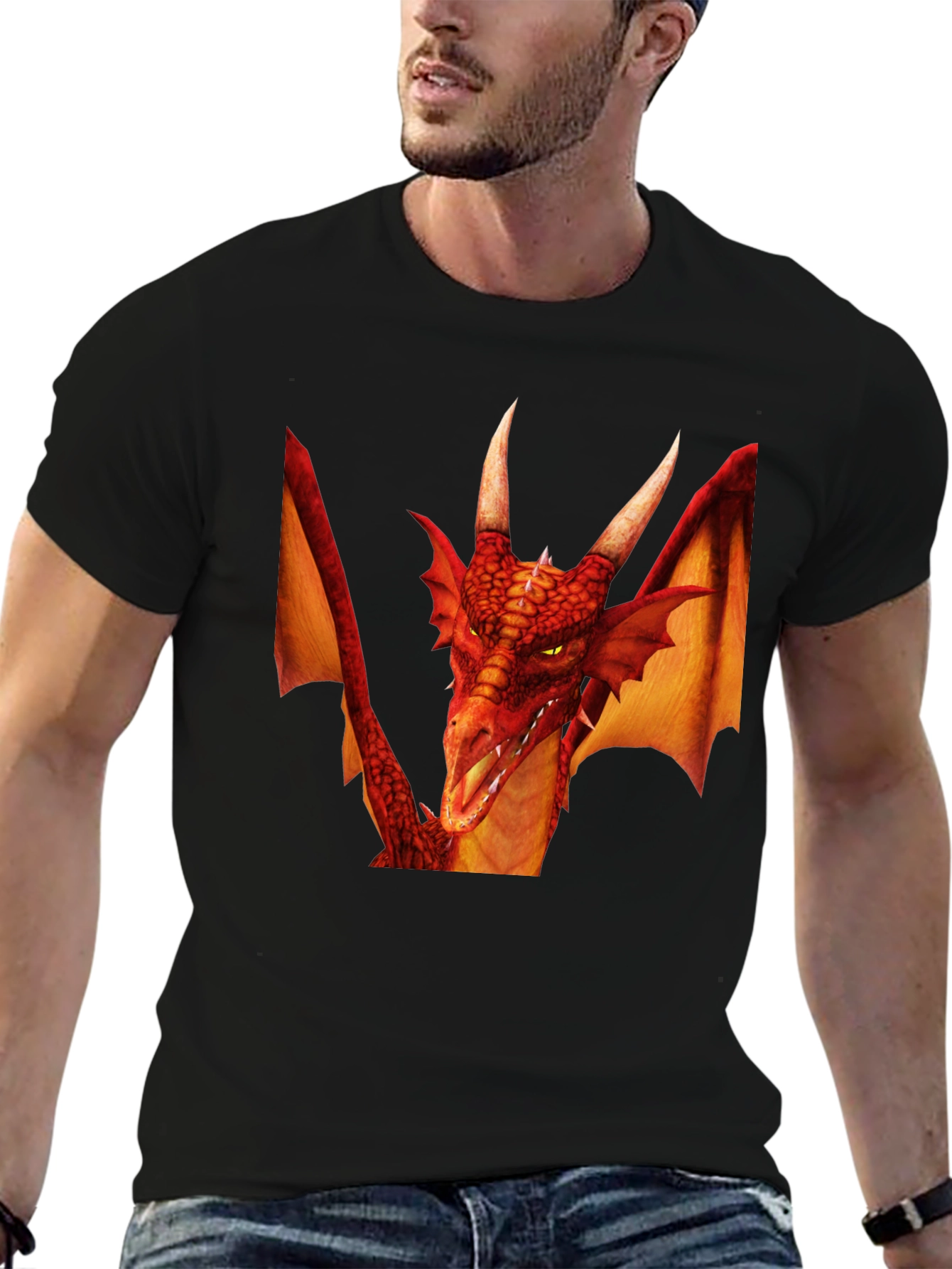 Dragon Graphic Tee - Fantasy Creature Shirt