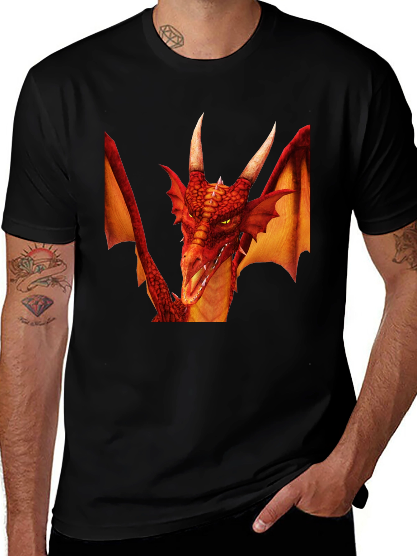 Dragon Graphic Tee - Fantasy Creature Shirt