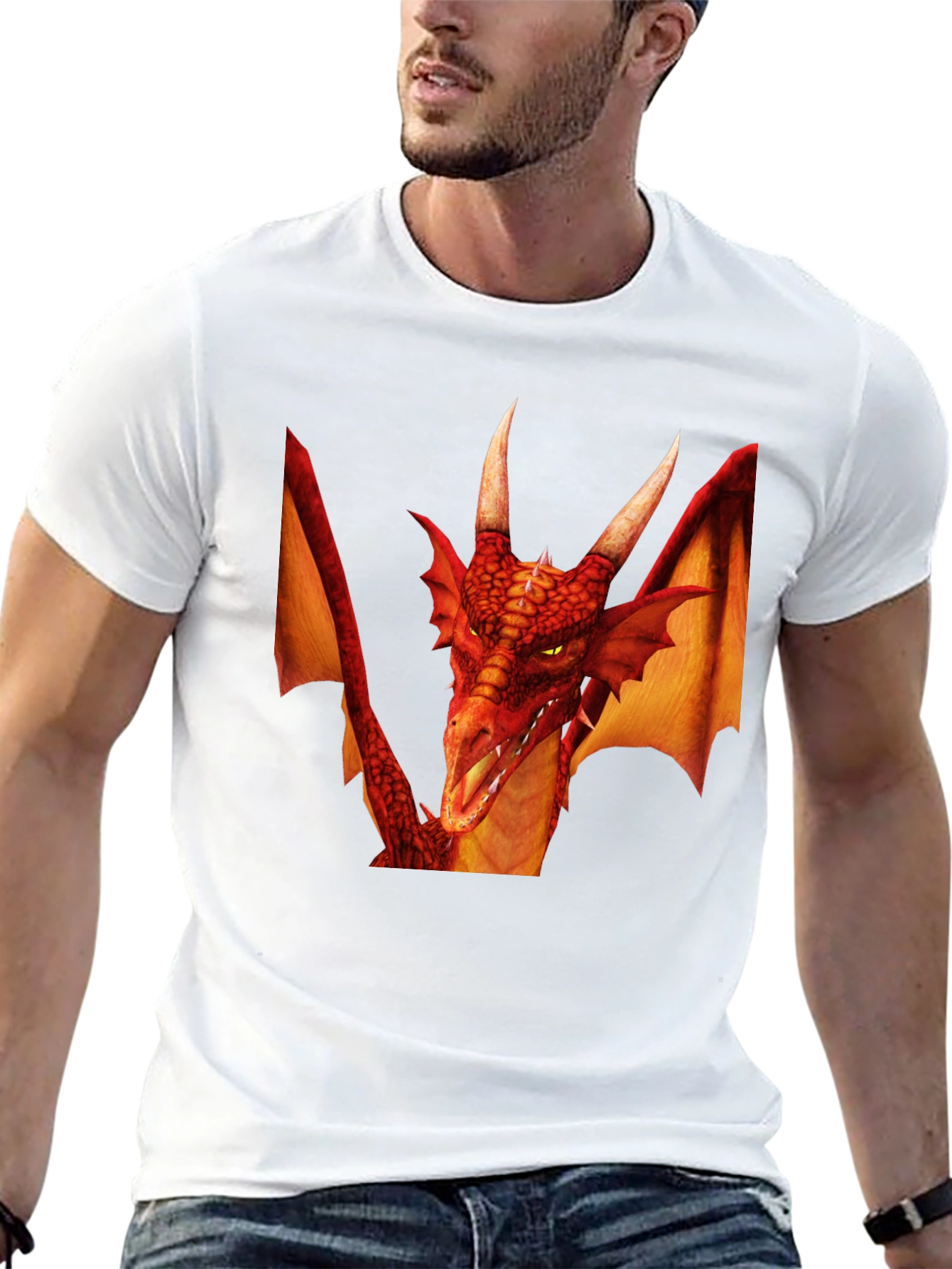 Dragon Graphic Tee - Fantasy Creature Shirt