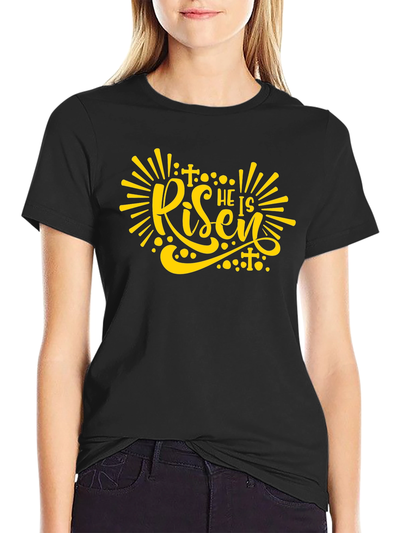 He is Risen T-Shirt Easter Christian Tee