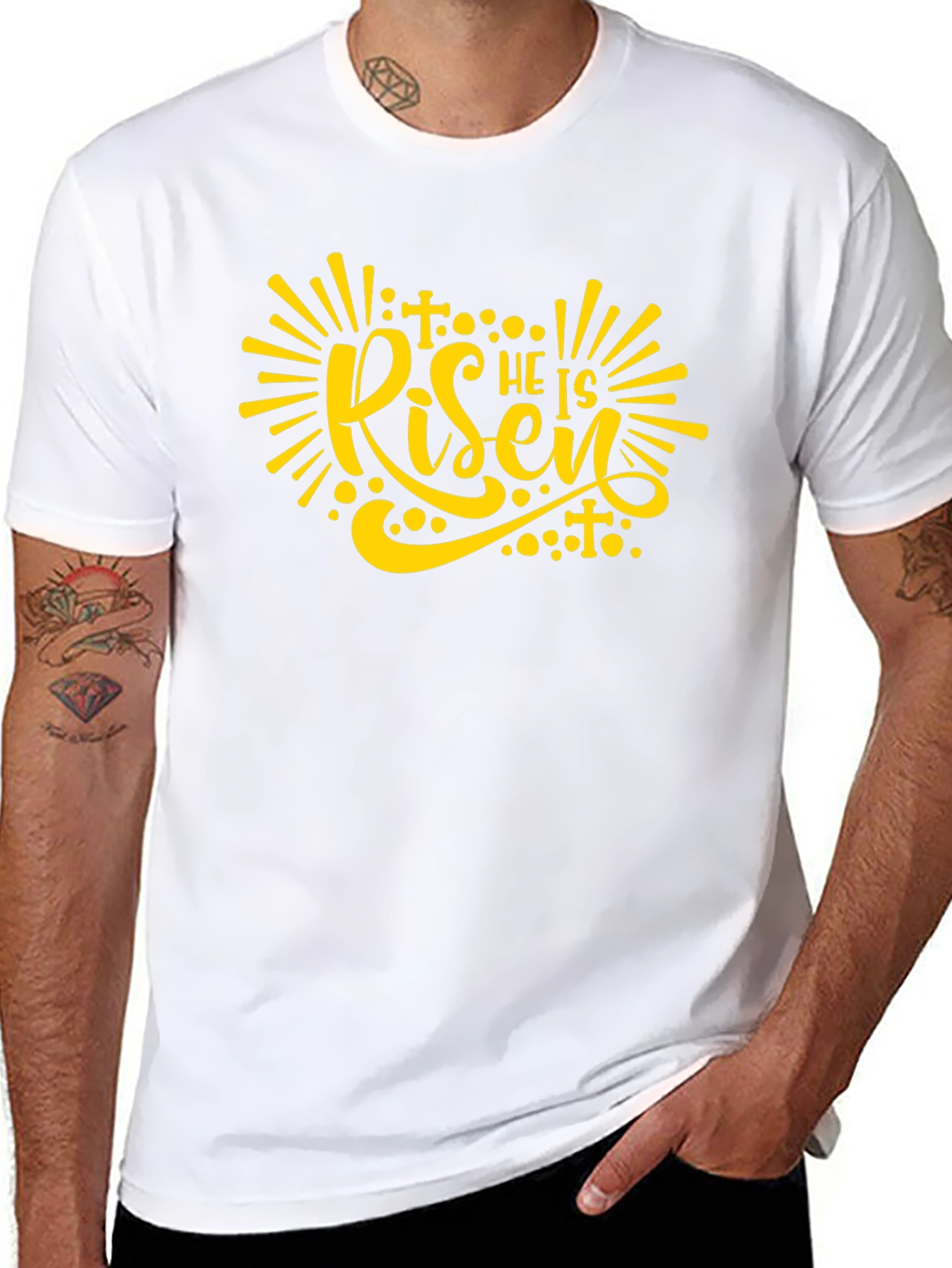 He is Risen T-Shirt Easter Christian Tee