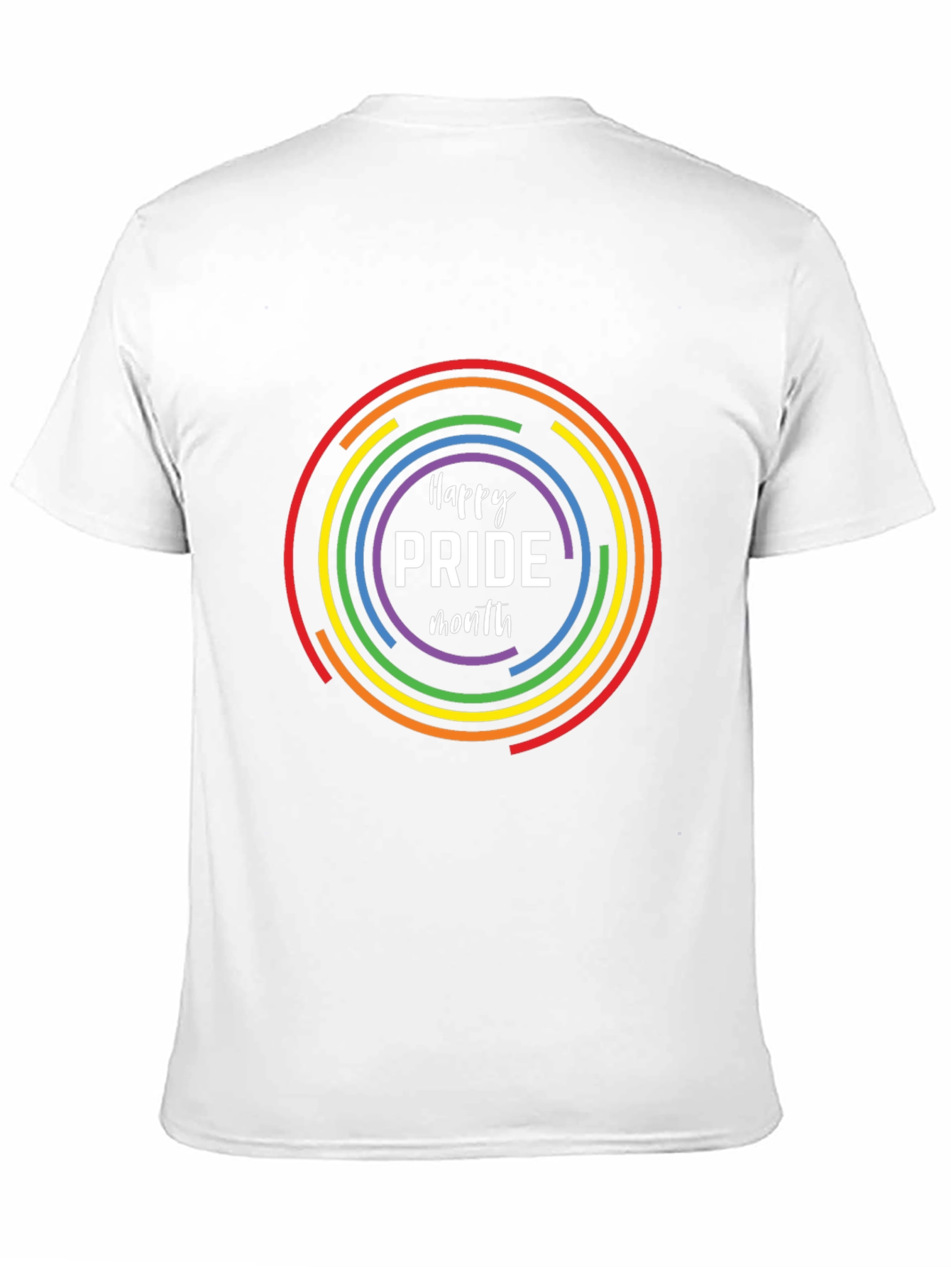 Pride Month Rainbow Circle Black T-Shirt