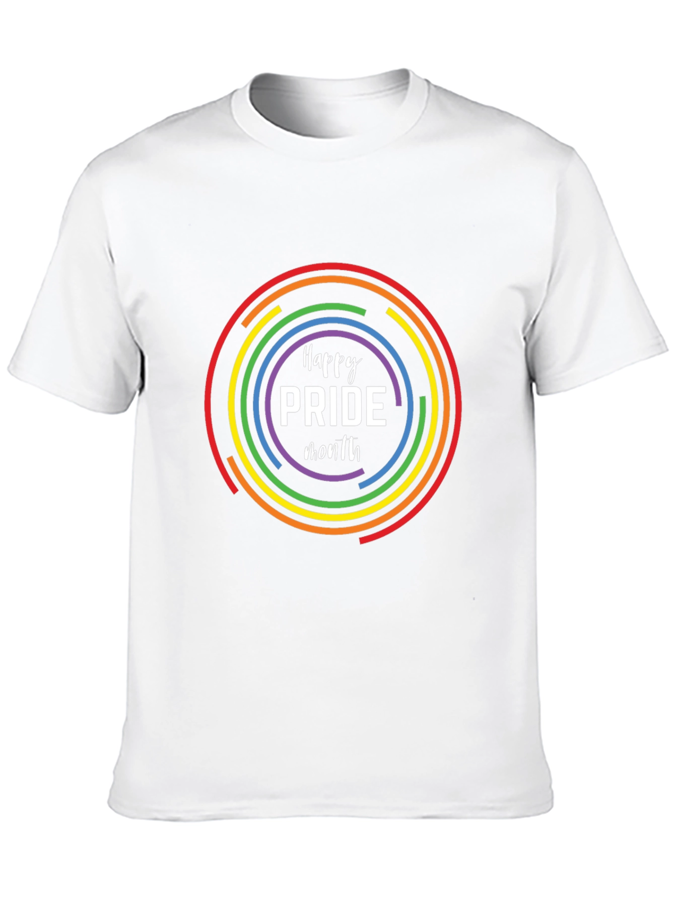 Pride Month Rainbow Circle Black T-Shirt