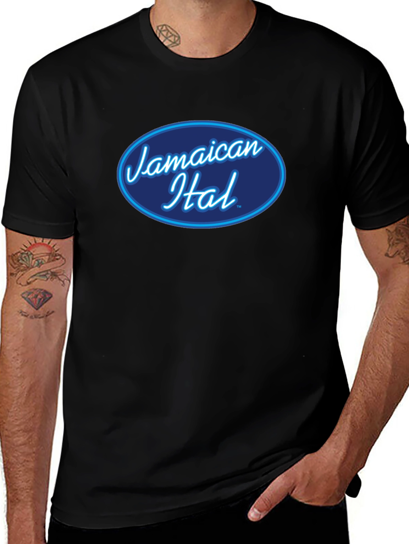 Jamaican Ital T-Shirt - Black Cotton Blend