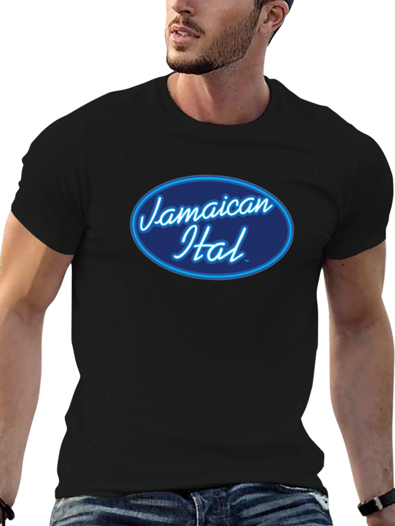 Jamaican Ital T-Shirt - Black Cotton Blend