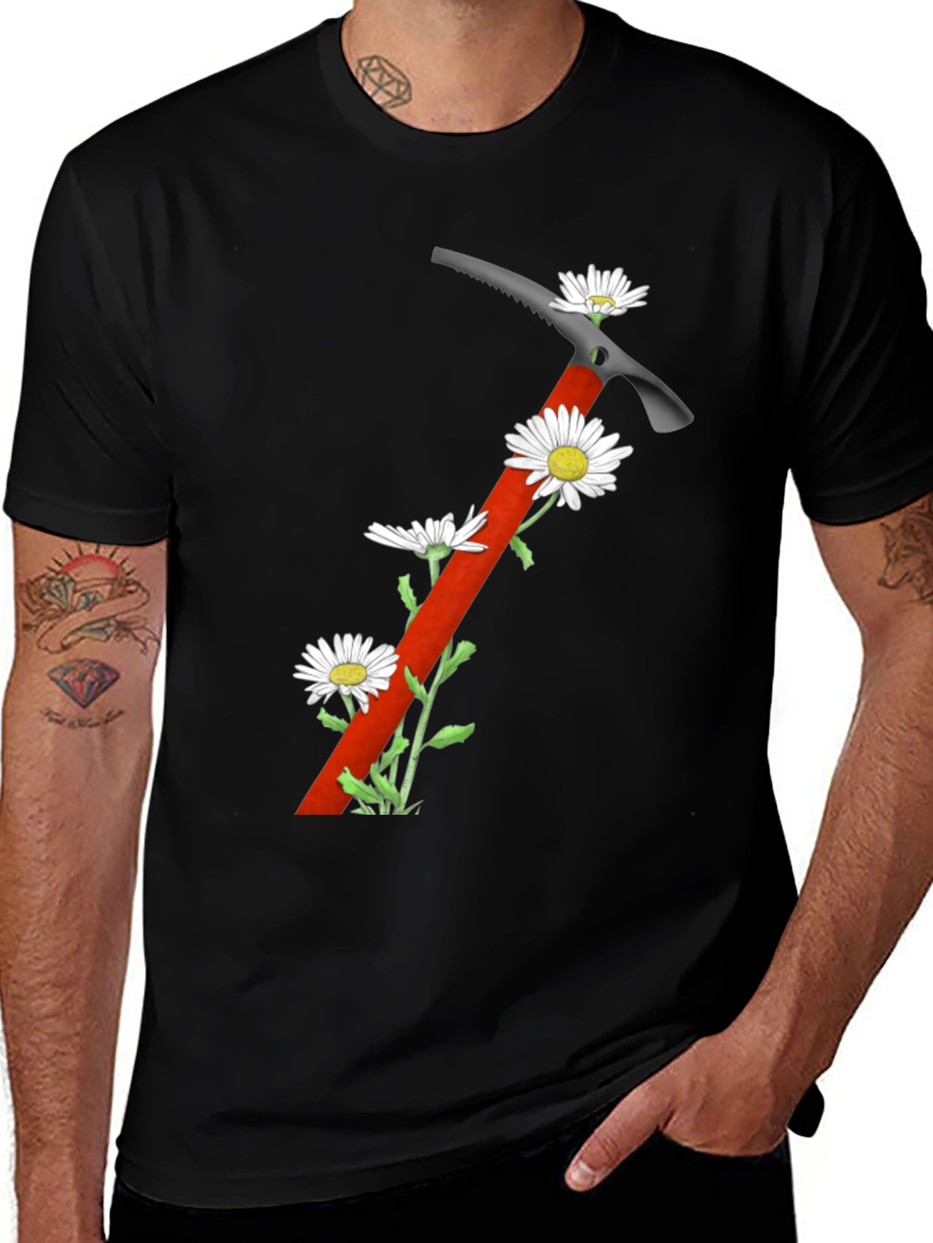 Climbing Axe Floral Graphic T-Shirt