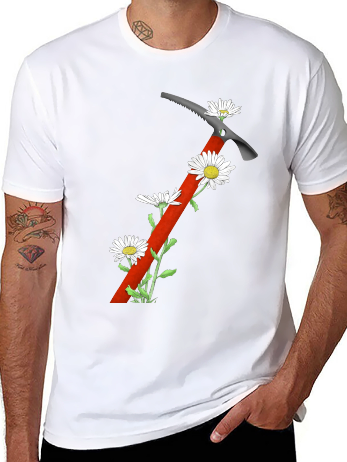Climbing Axe Floral Graphic T-Shirt