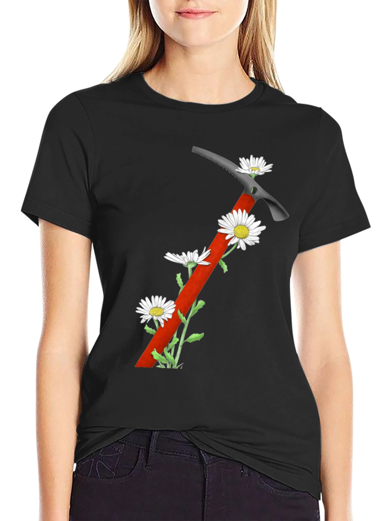 Climbing Axe Floral Graphic T-Shirt