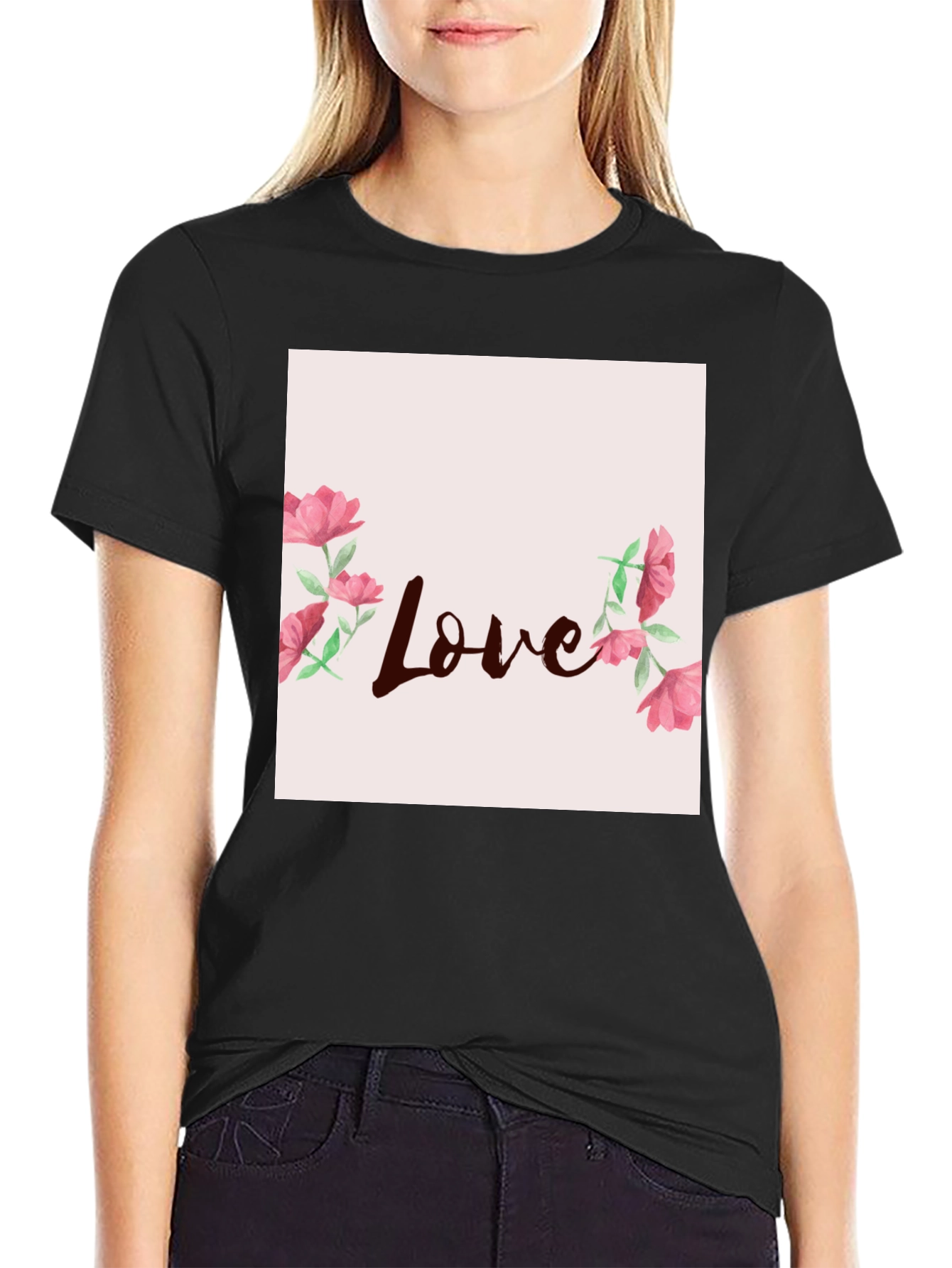 Floral Love Graphic Tee - Stylish Casual Wear