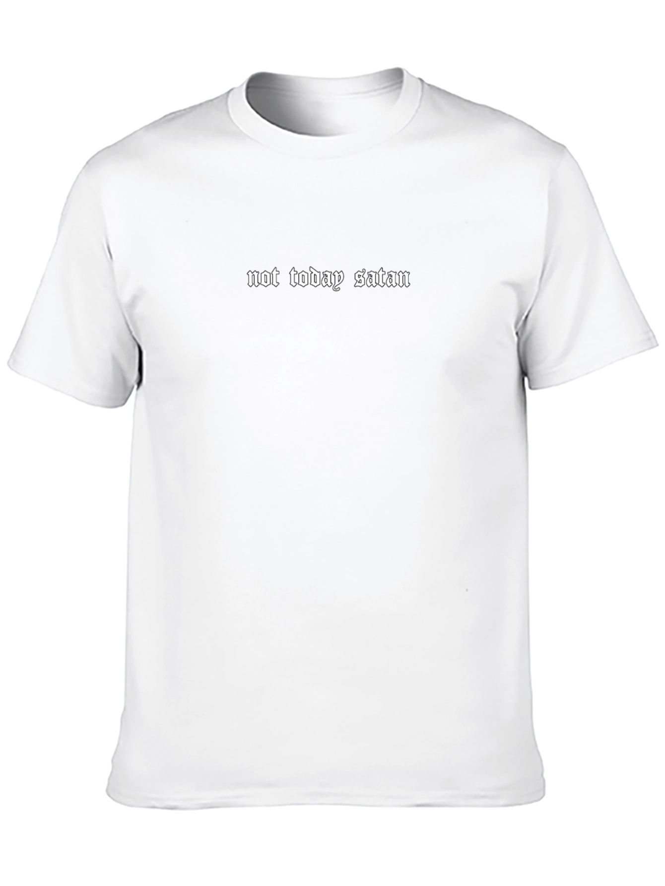 Not Today Satan Graphic Black Tee