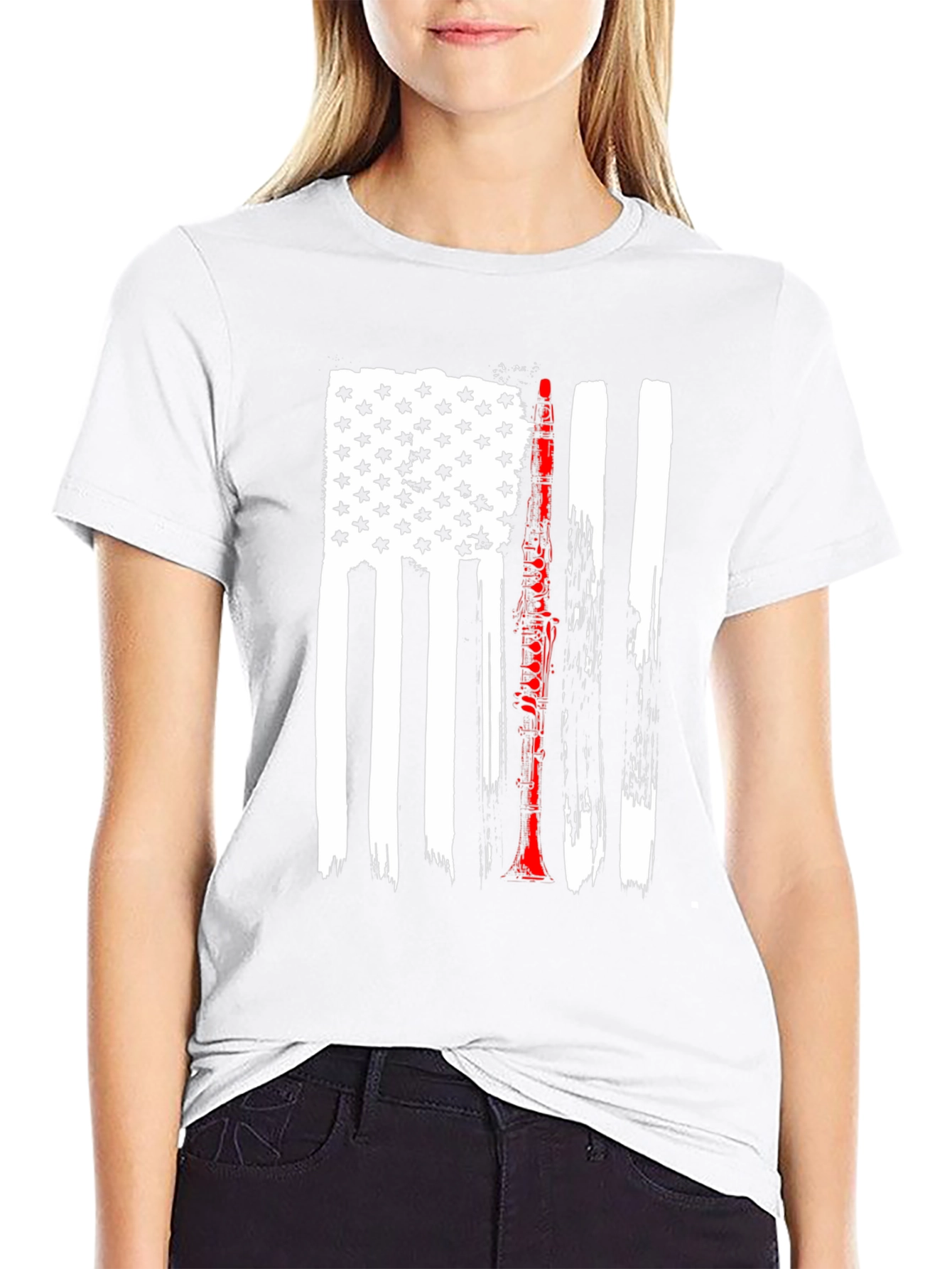 American Flag Clarinet T-Shirt
