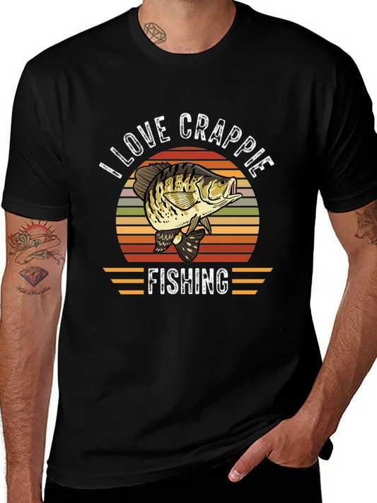 I Love Crappie Fishing Graphic T-Shirt