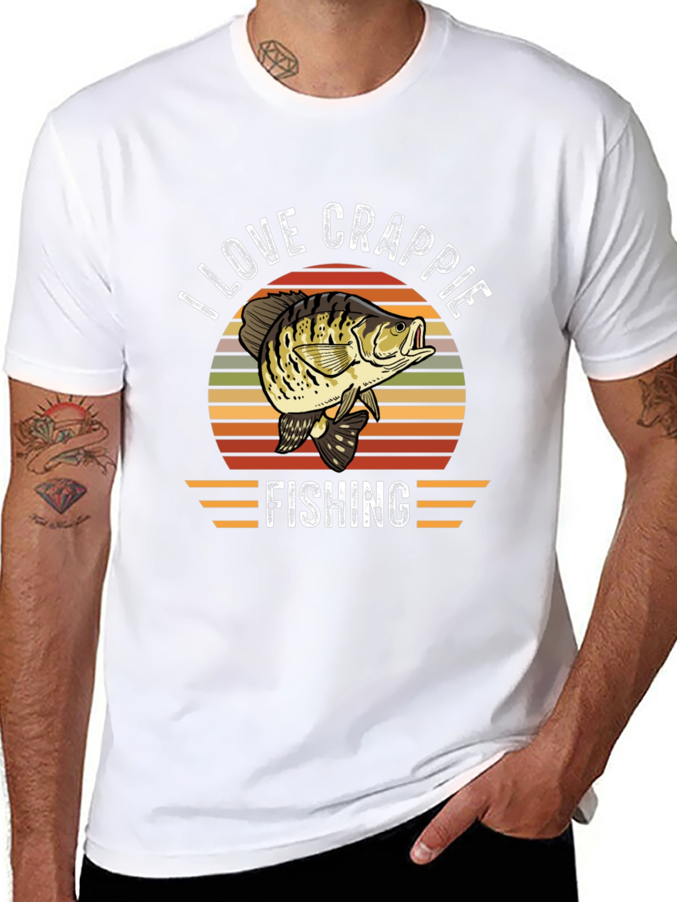 I Love Crappie Fishing Graphic T-Shirt