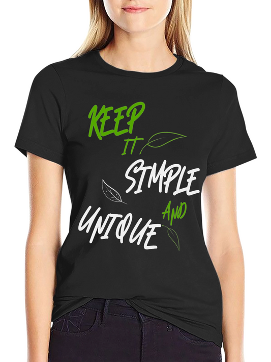 Keep It Simple Graphic T-Shirt - Black