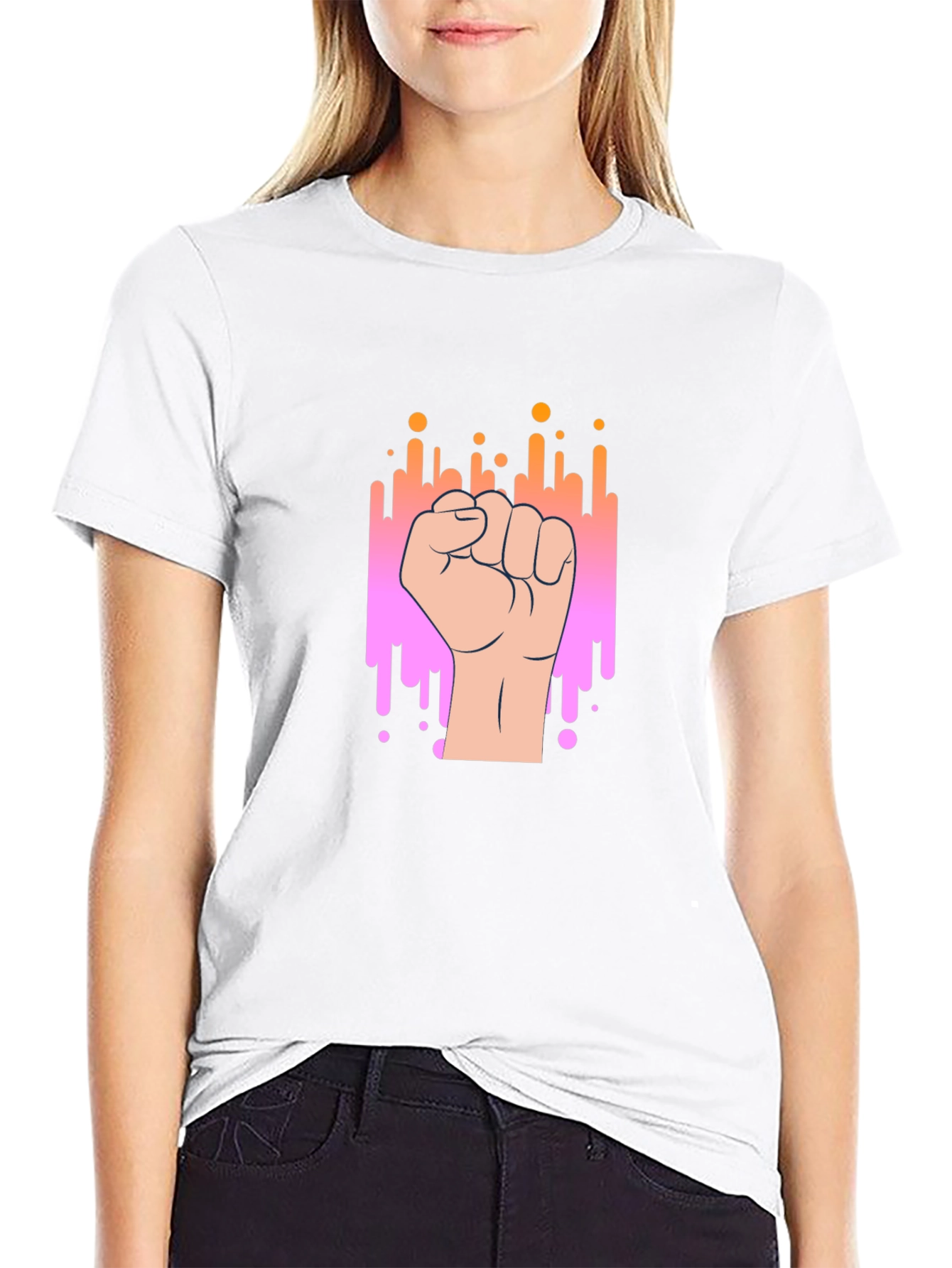 Empowered Fist Graphic Tee - Black