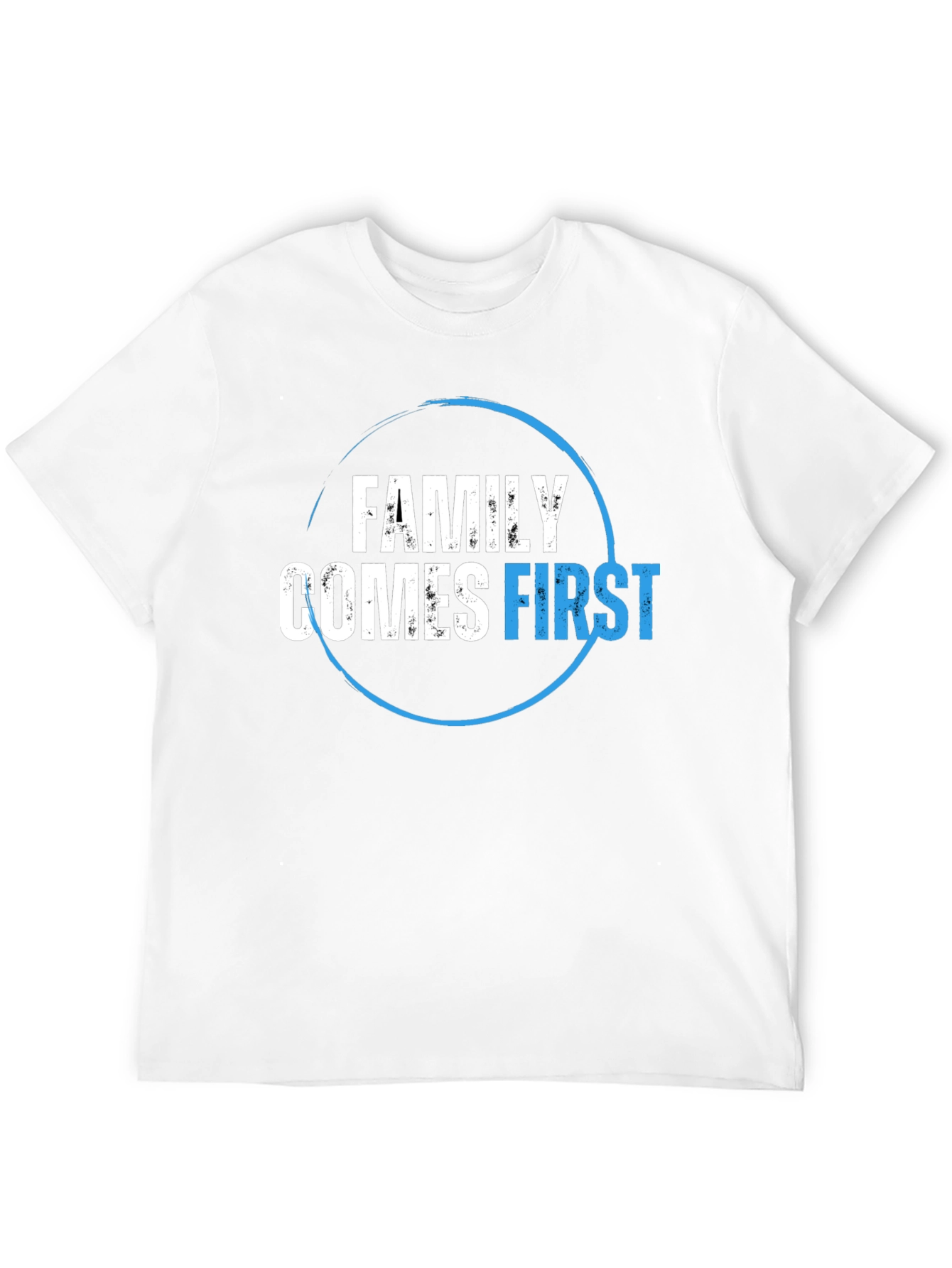 Family Comes First Graphic Tee - Black