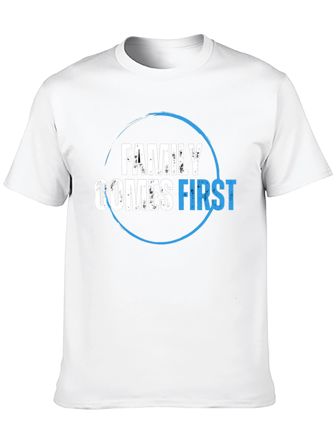 Family Comes First Graphic Tee - Black