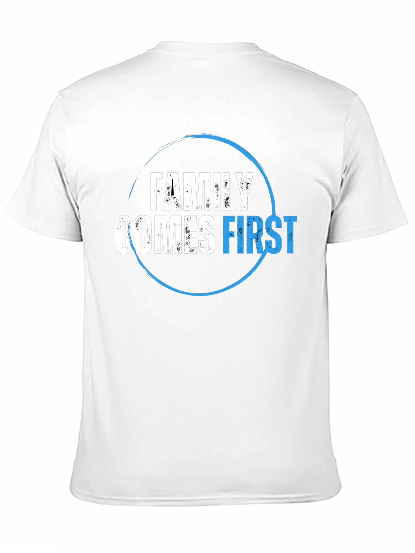 Family Comes First Graphic Tee - Black